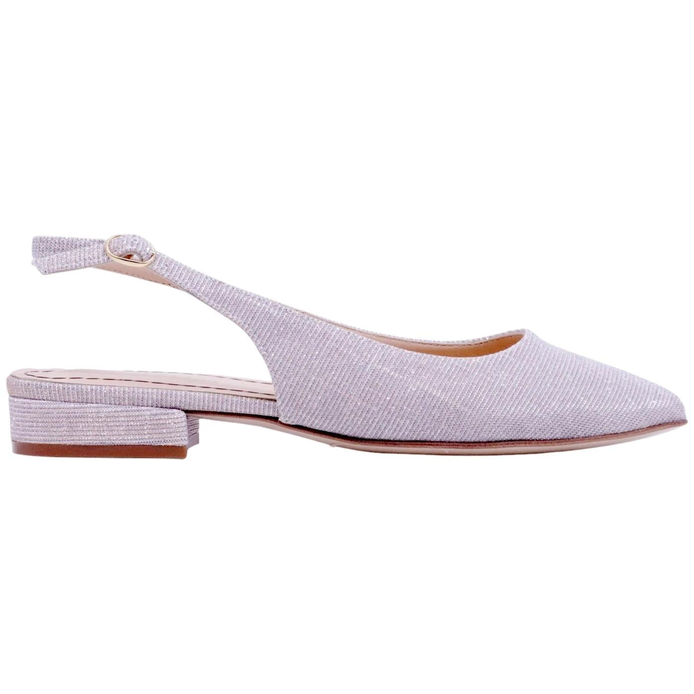 Slingback donna Le Briella Z821 in tessuto galassia luminoso con tonalità di rosa 