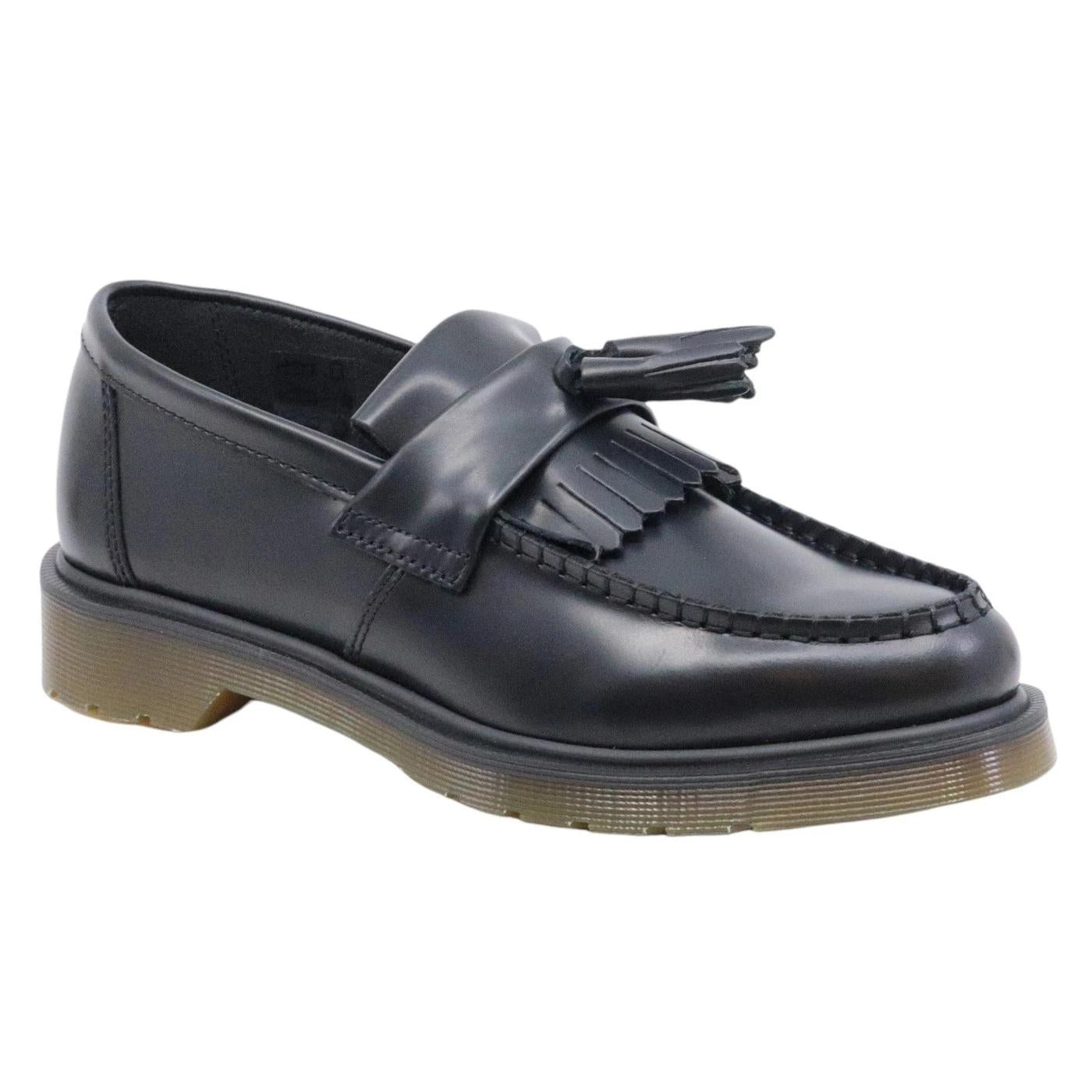 Dr. Martens Adrian Black Polished Smooth 14573001 mocassino unisex in pelle nera 