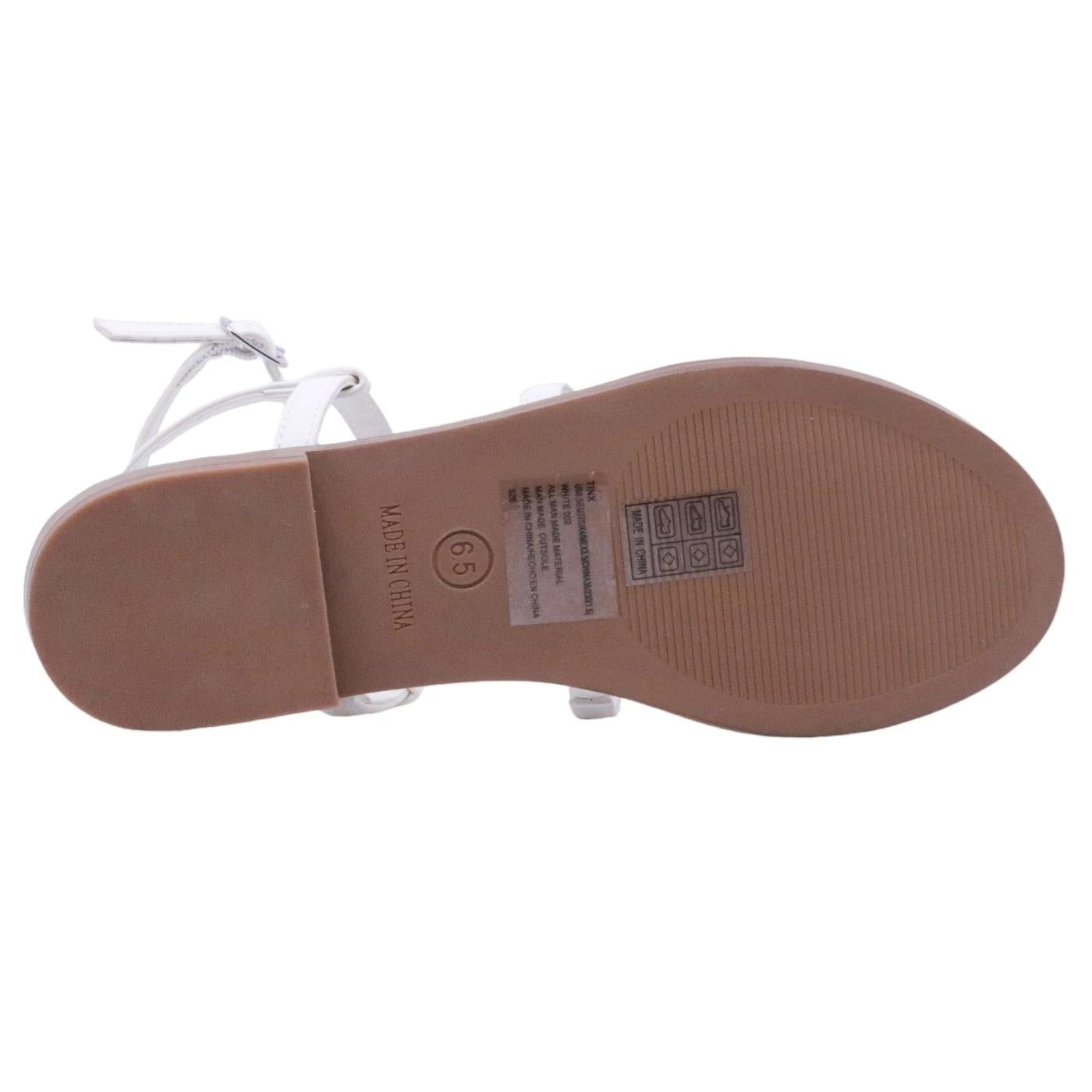 Sandalo Steve Madden Tinx in similpelle bainca 
