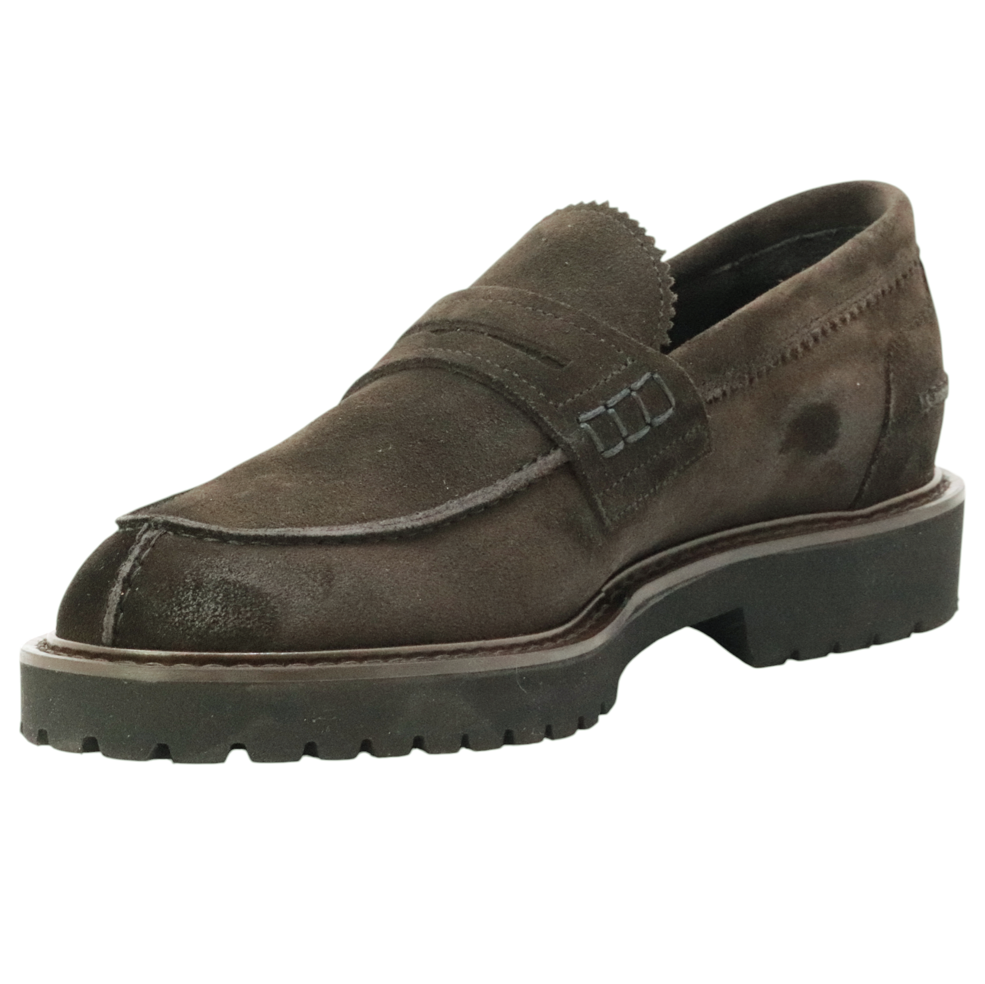 Triver Flight 730 mocassino uomo in camoscio ingrassato marrone 