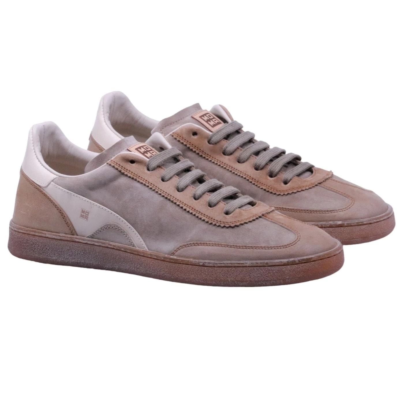 Sneaker uomo Moma 24402A in pelle scamosciata marrone 