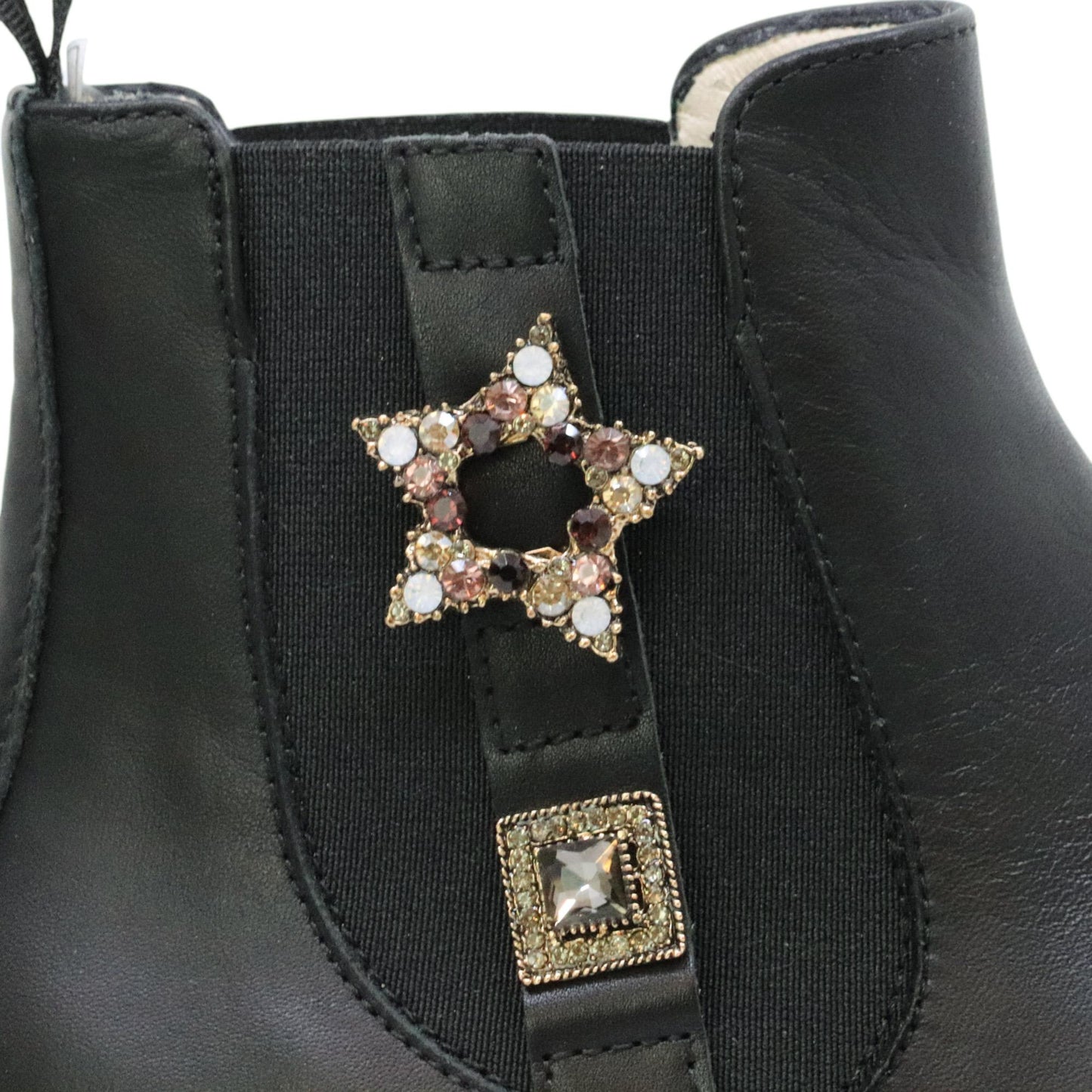 GIO+ PIADA04L Combi Black stivaletto donna in pelle nera con inserti colorati 