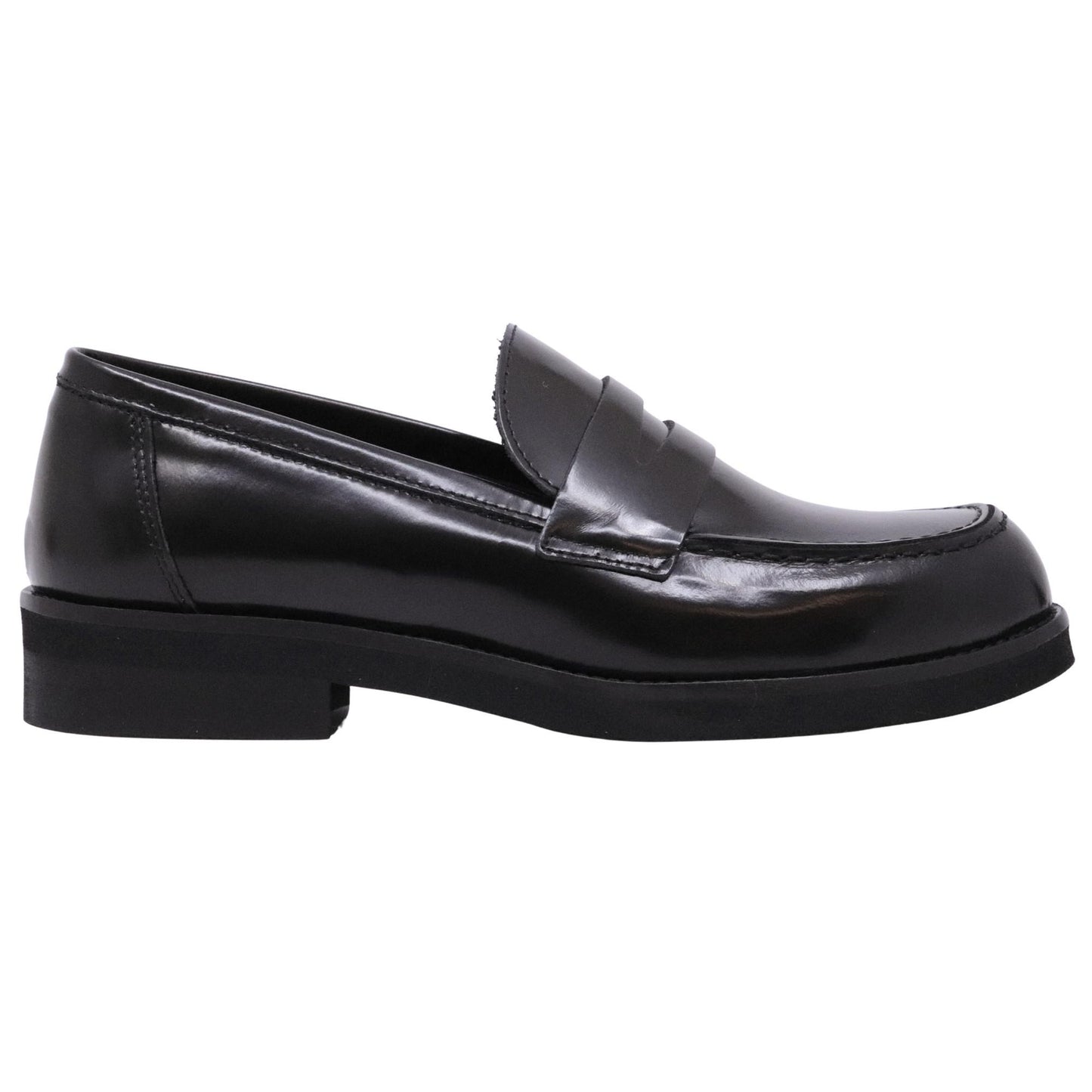Mocassino donna Ranyé 250 in pelle spazzolata nera 