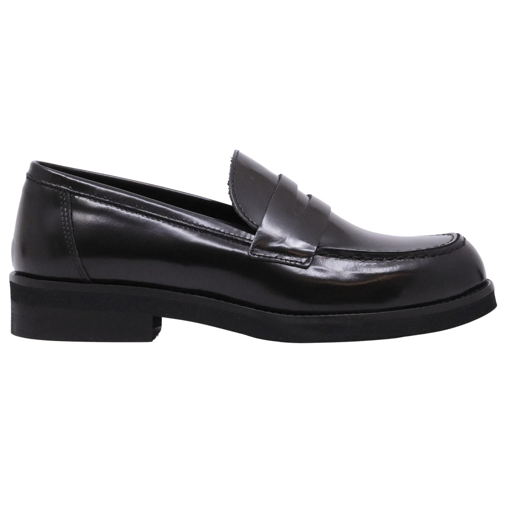 Mocassino donna Ranyé 250 in pelle spazzolata nera 