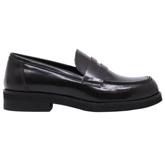 Mocassino donna Ranyé 250 in pelle spazzolata nera 