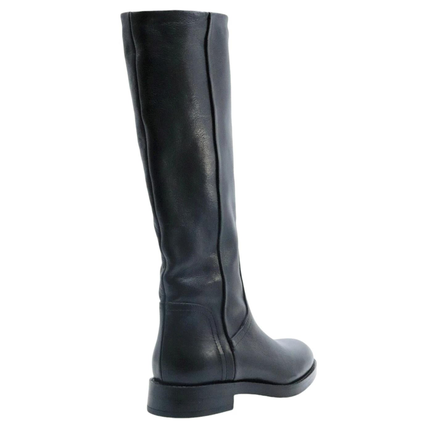 Curiositè 2628 stivale donna in pelle nera 