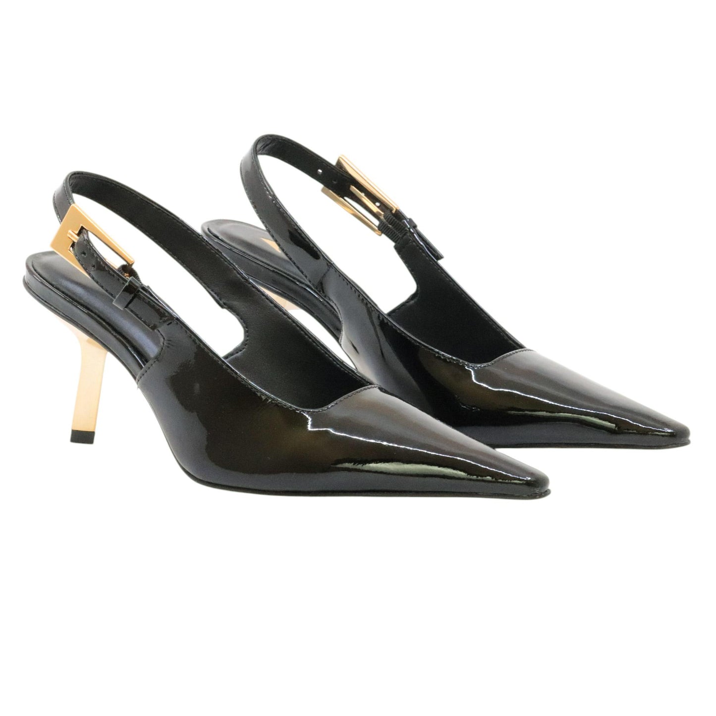 Carrano 877001 slingback donna pelle vernice nera 