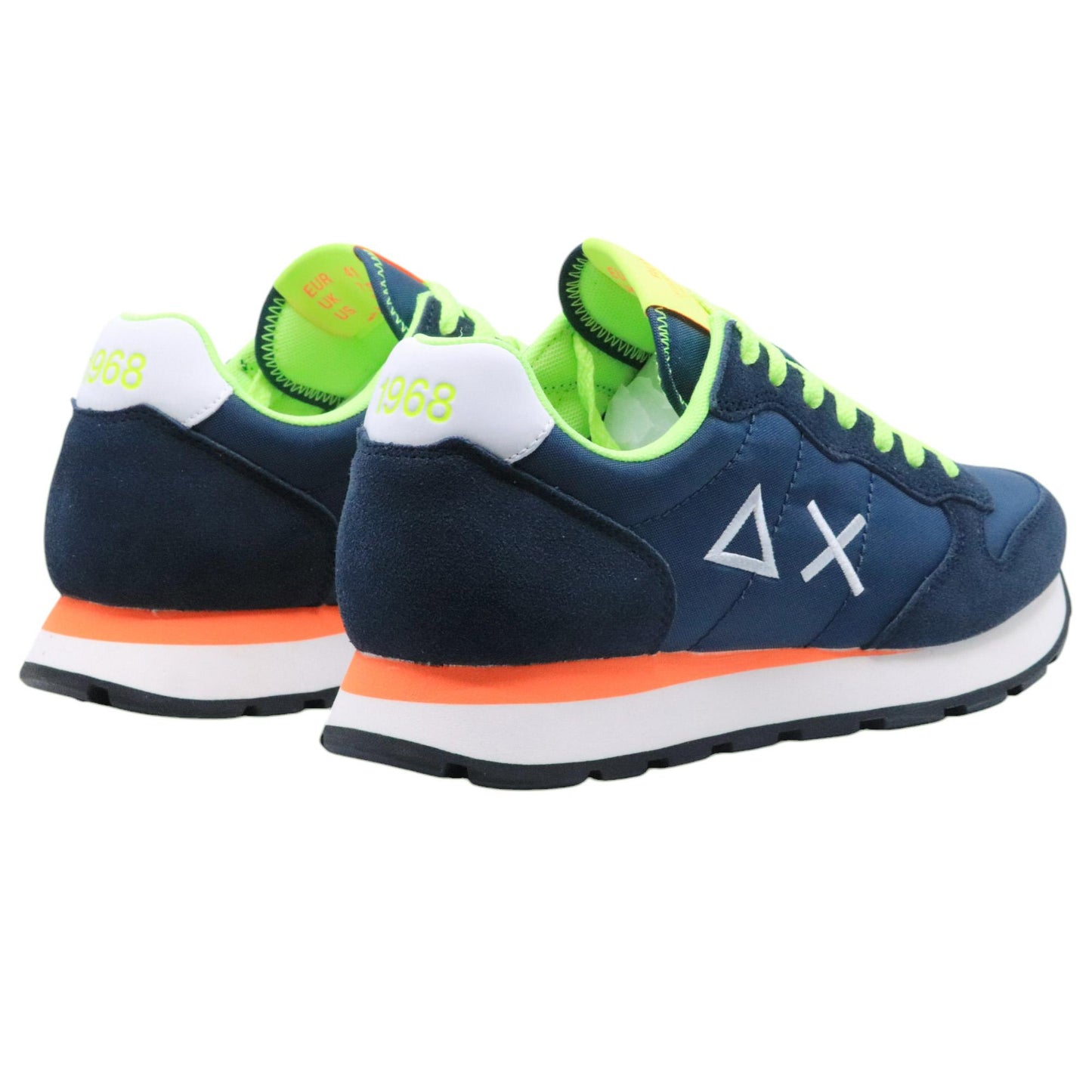 Sneaker uomo Sun68 Tom Fluo Z35102 in tessuto blu scuro 