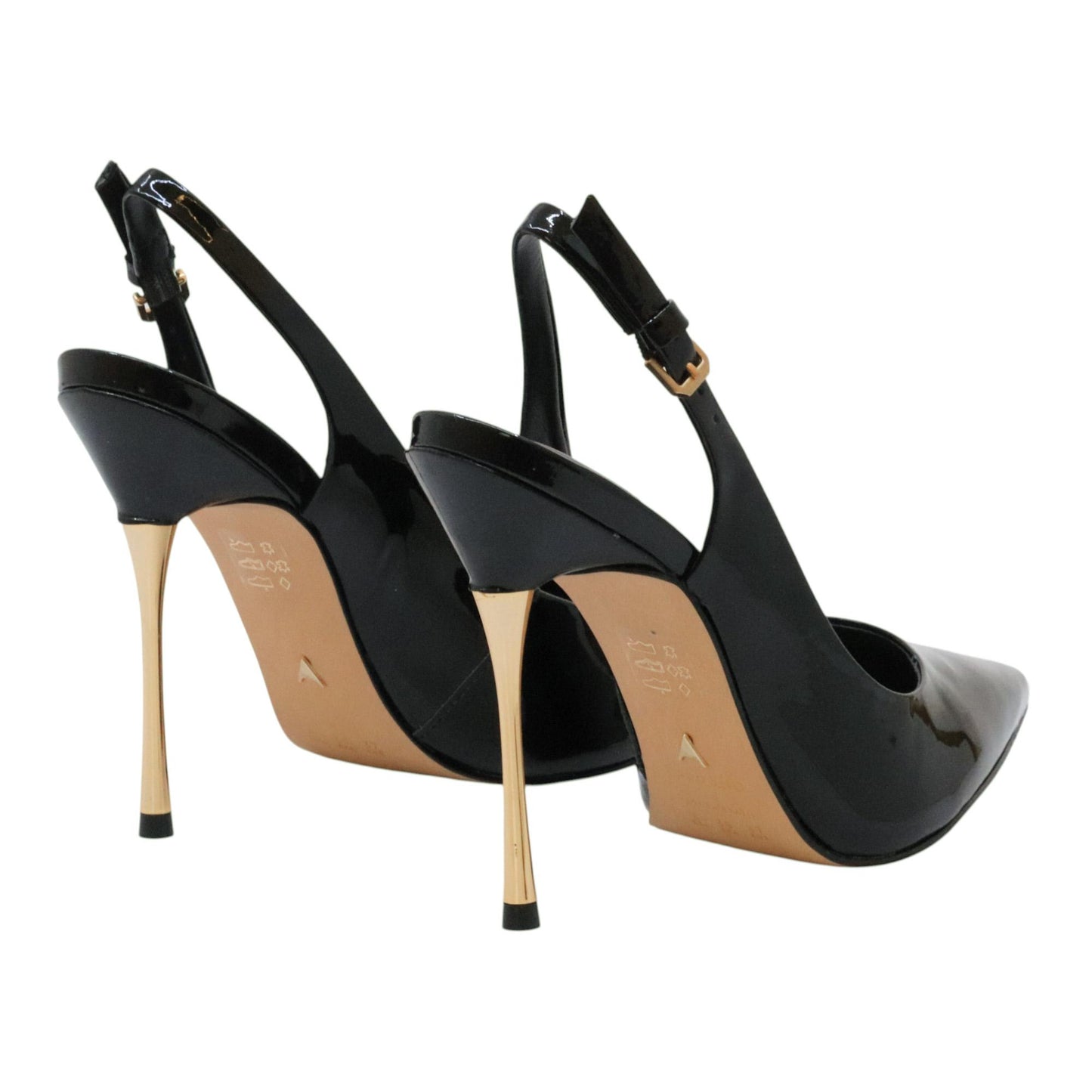 Carrano 151285 slingback donna pelle vernice nera 