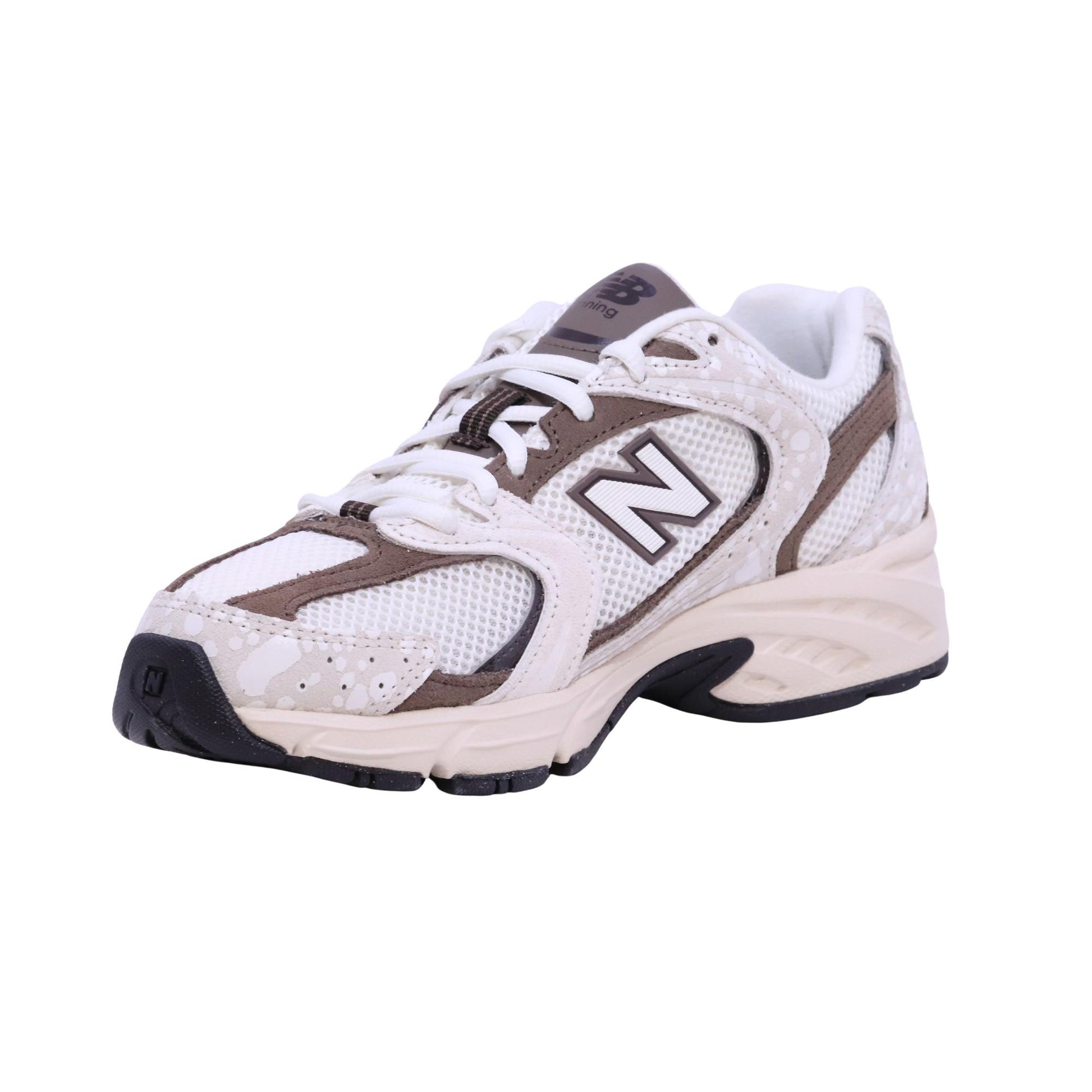 New Balance 530 Sea Salt sneaker in tessuto bianco e marrone 