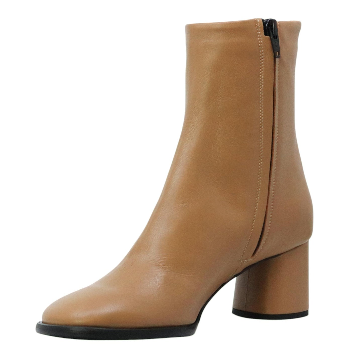 Fabio Rusconi 2747 stivaletto donna in pelle sabbia con zip laterale 