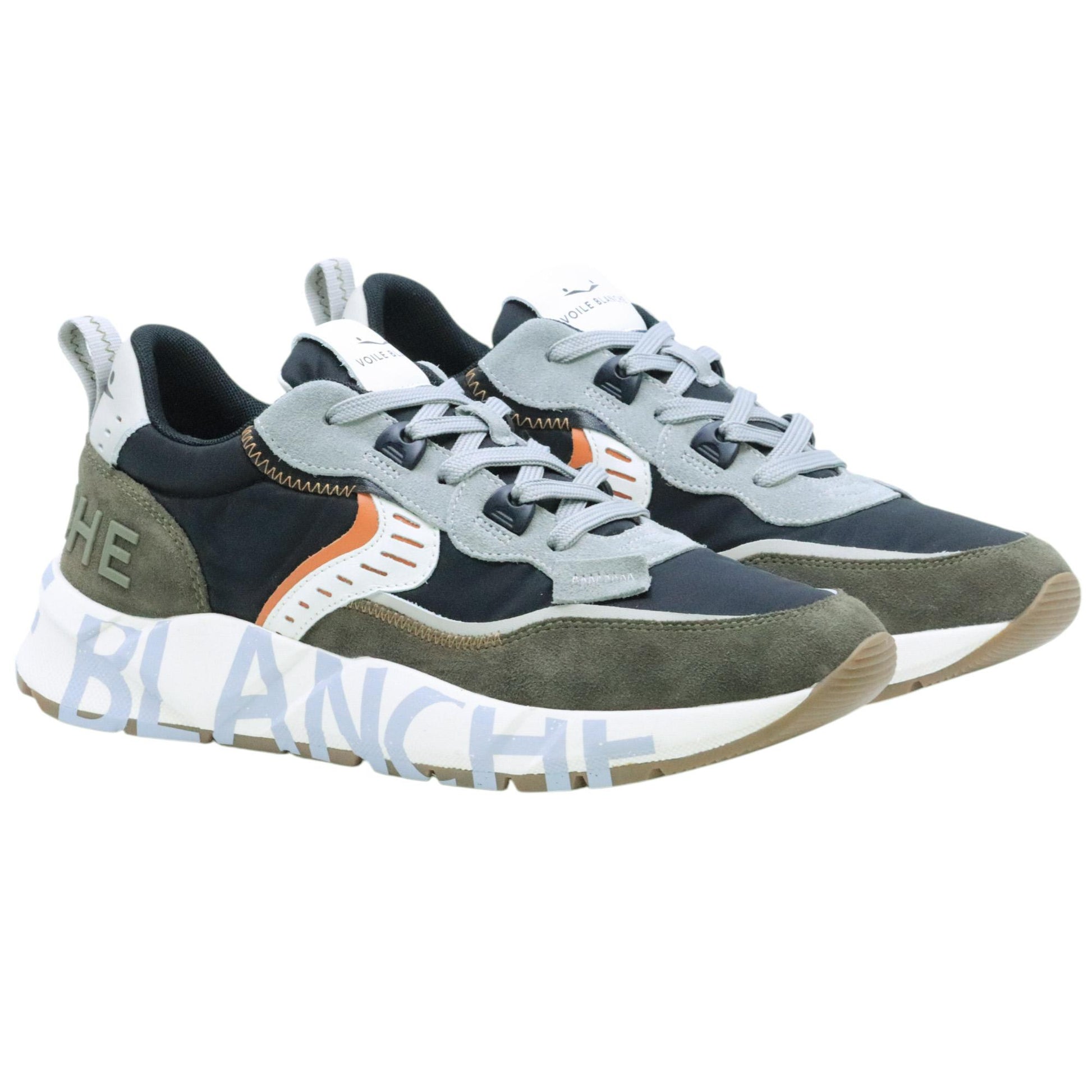 Voile Blanche Club 01 Sneaker uomo in camoscio verde 