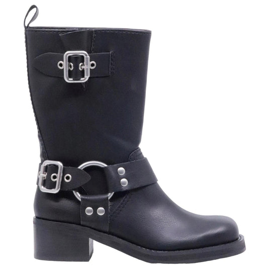 Steve Madden En-Route stivaletto donna in similpelle di coloe nero 