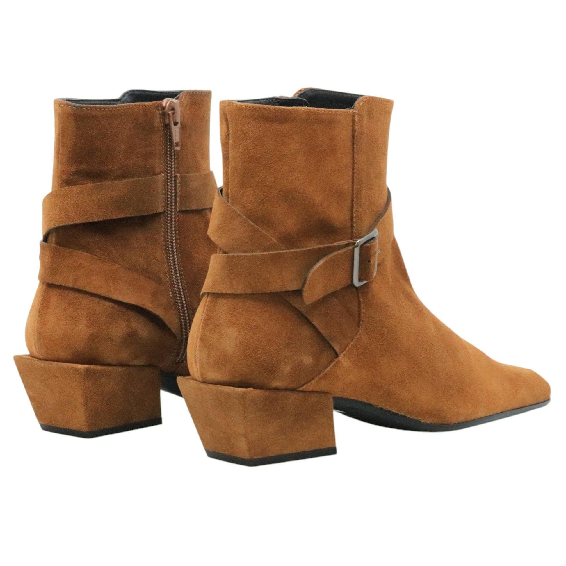 Ras 8260 stivaletto donna camoscio cuoio 