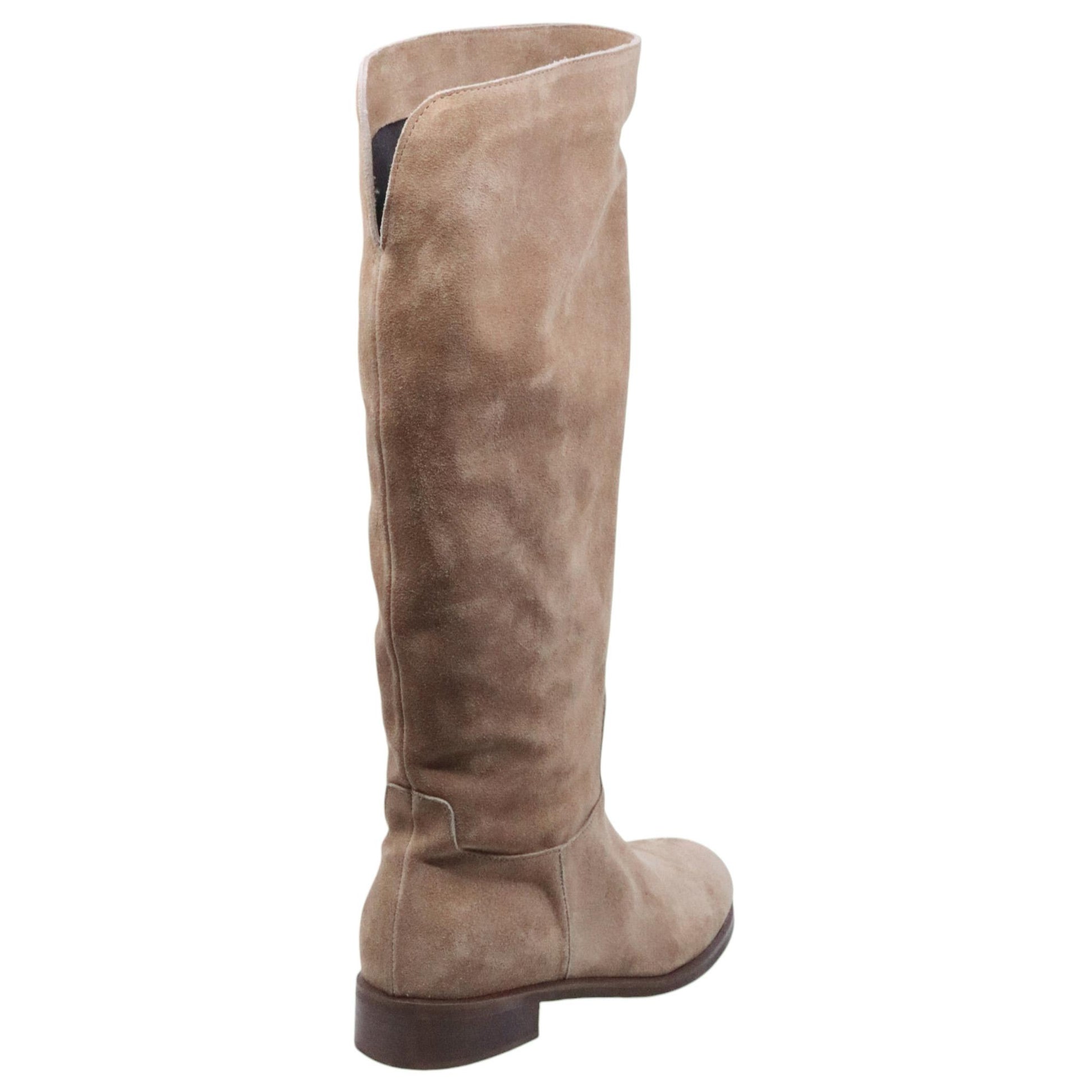 Stivale donna cavallerizzo Ranyé VRSD in camoscio marrone chiaro 