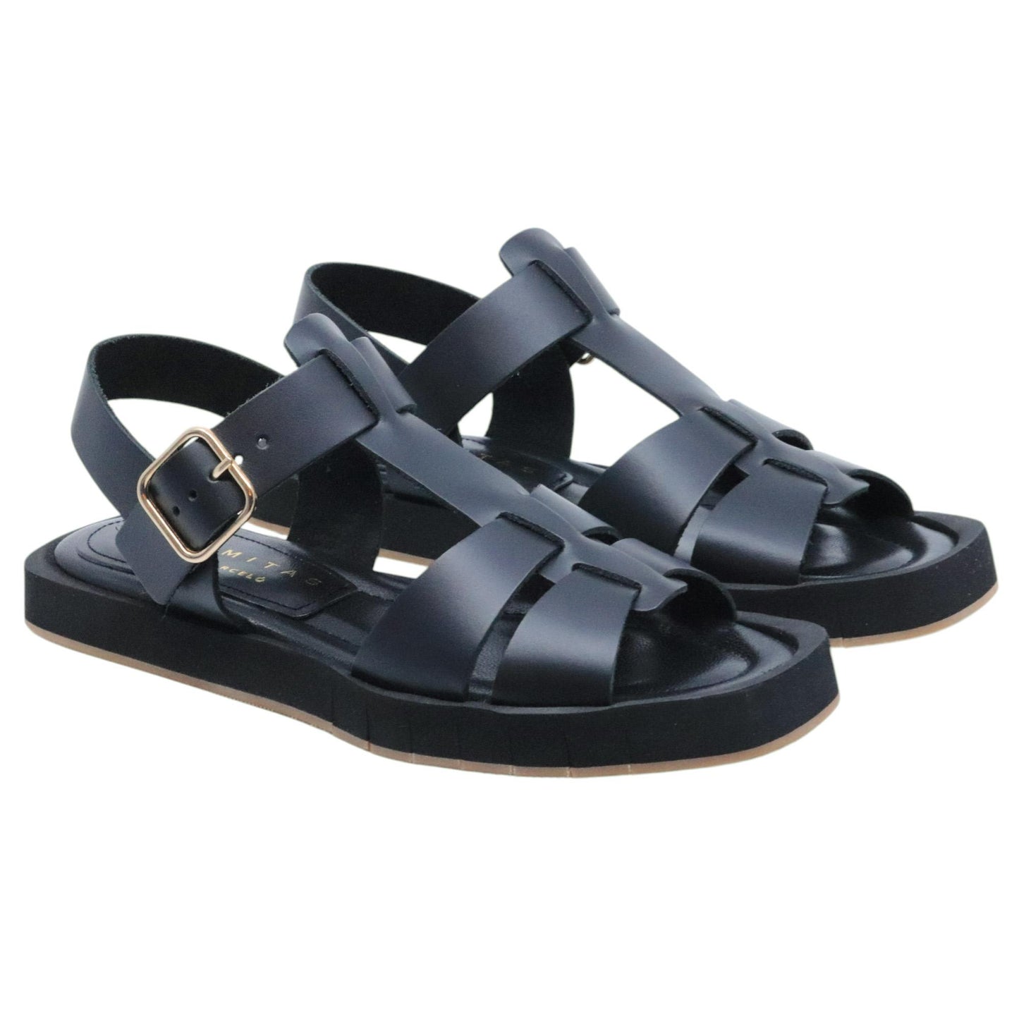 Sandalo Palomitas Daisy 27 4902 in pelle nera 