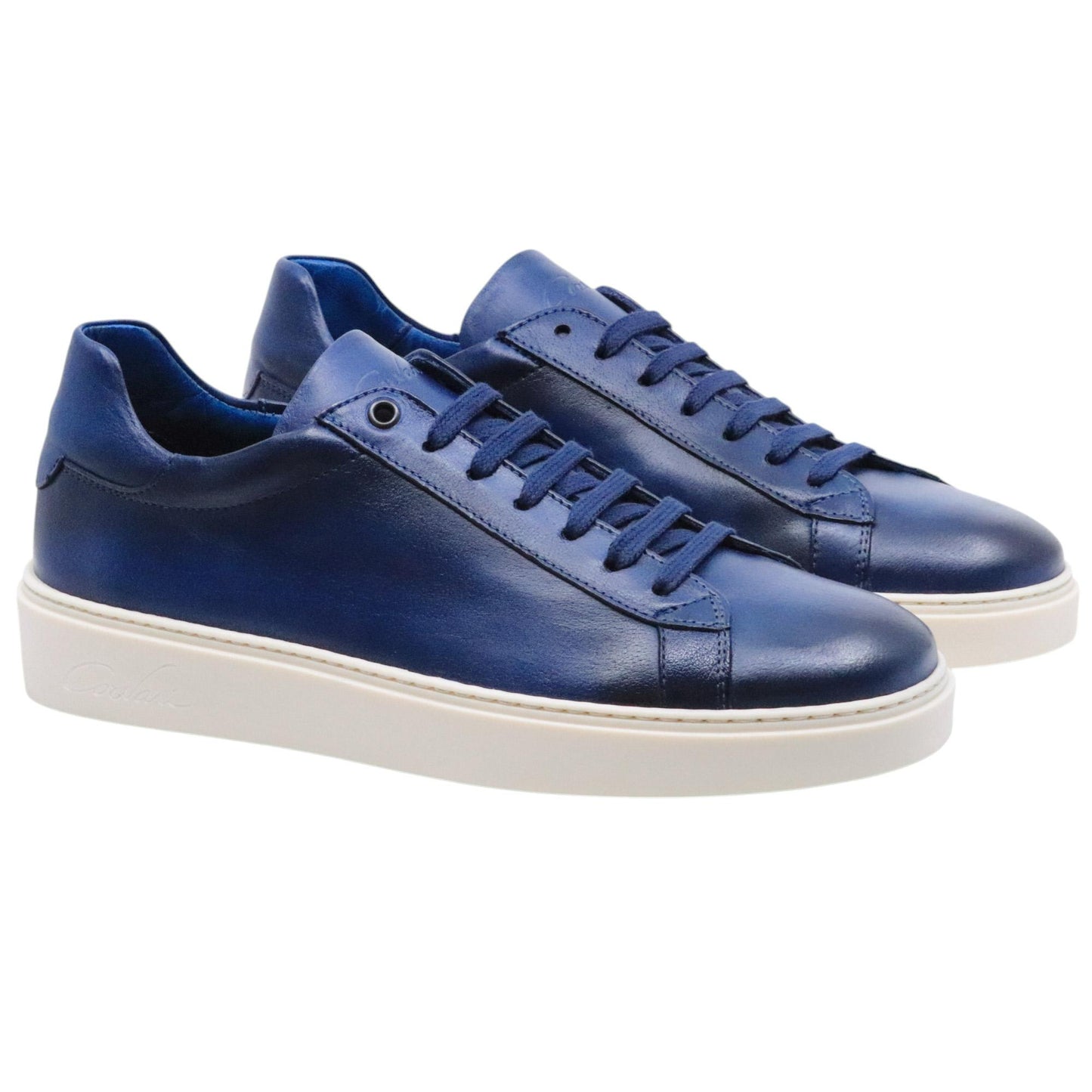 Sneaker uomo Corvari 2327 in pelle blu notte 