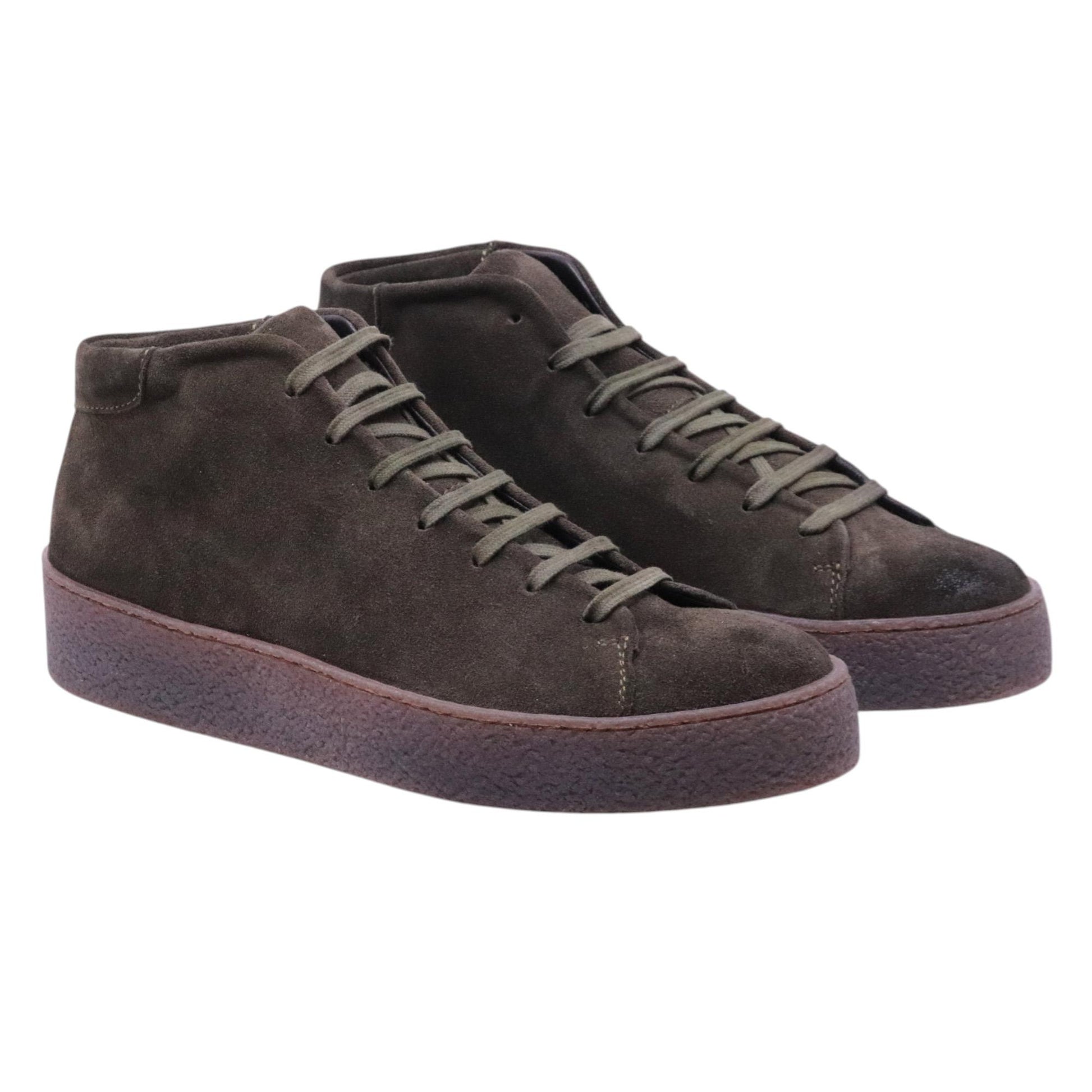 Pawelk's 25451 senaker da uomo in camoscio marrone militare 
