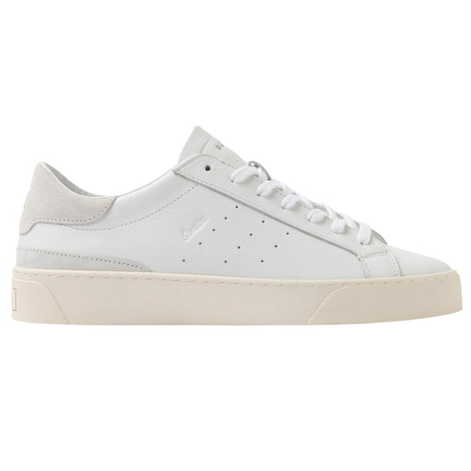 D.A.T.E. Sonica Calf SO-CA-WH sneaker uomo in pelle bianca 