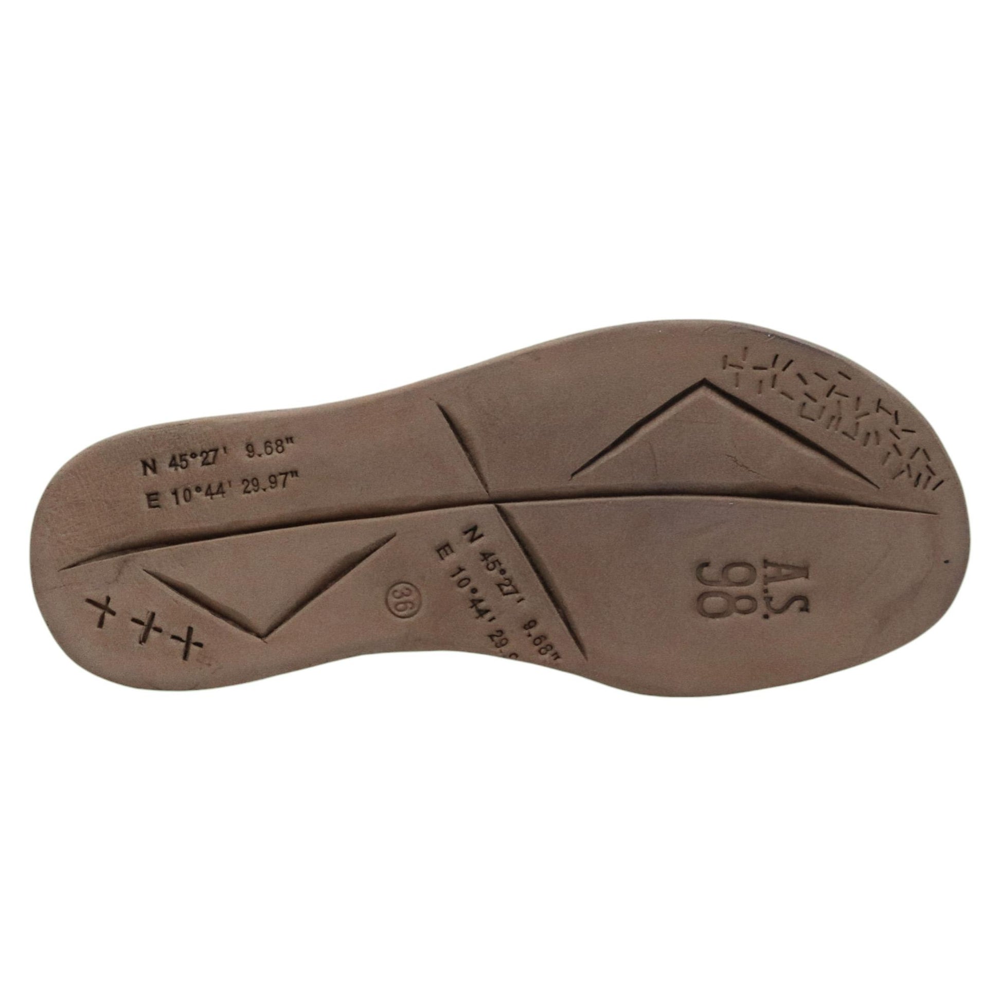 Sandalo donna AS98 B60016 in pelle cuoio 