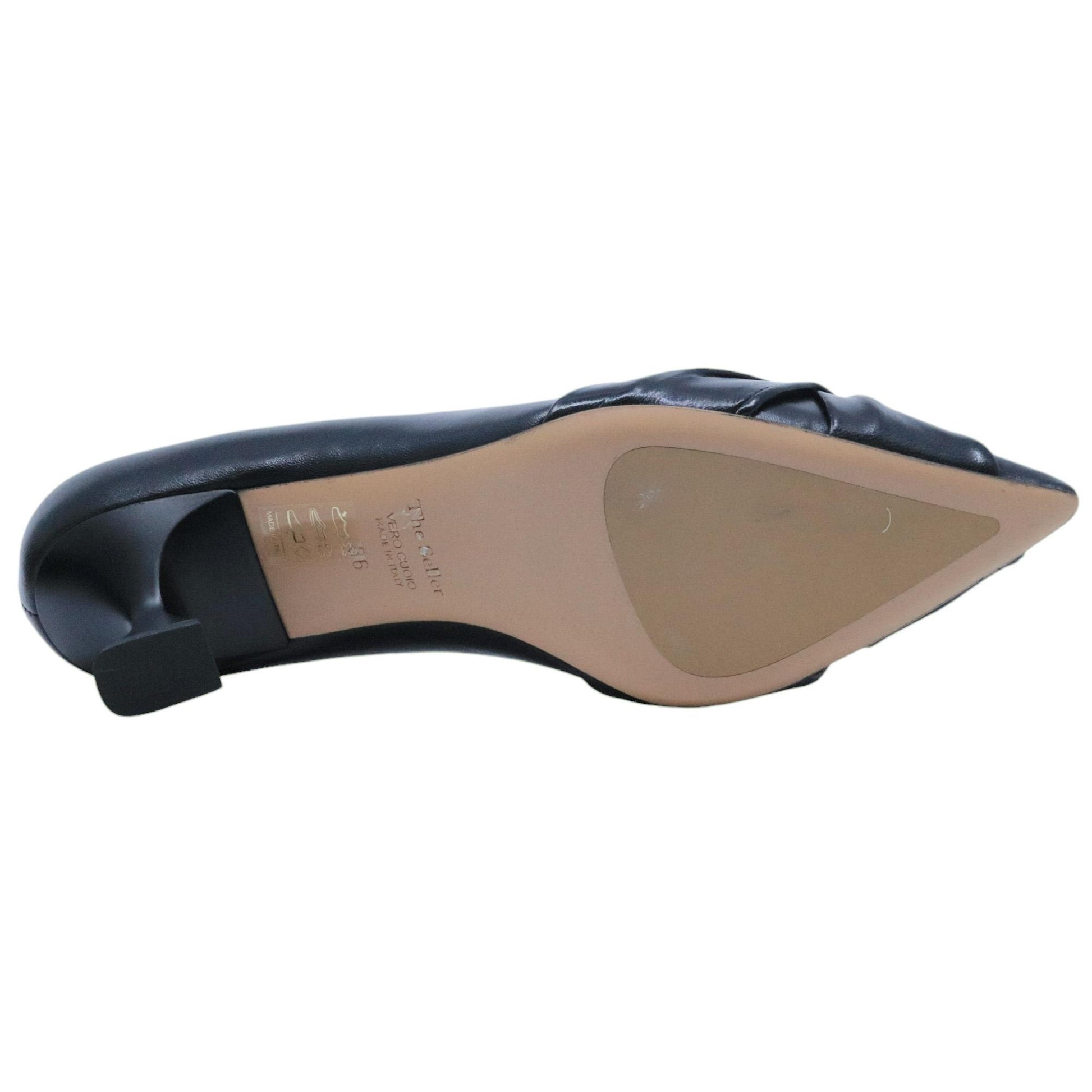 Décolleté donna The Seller SS109 in pelle nera 