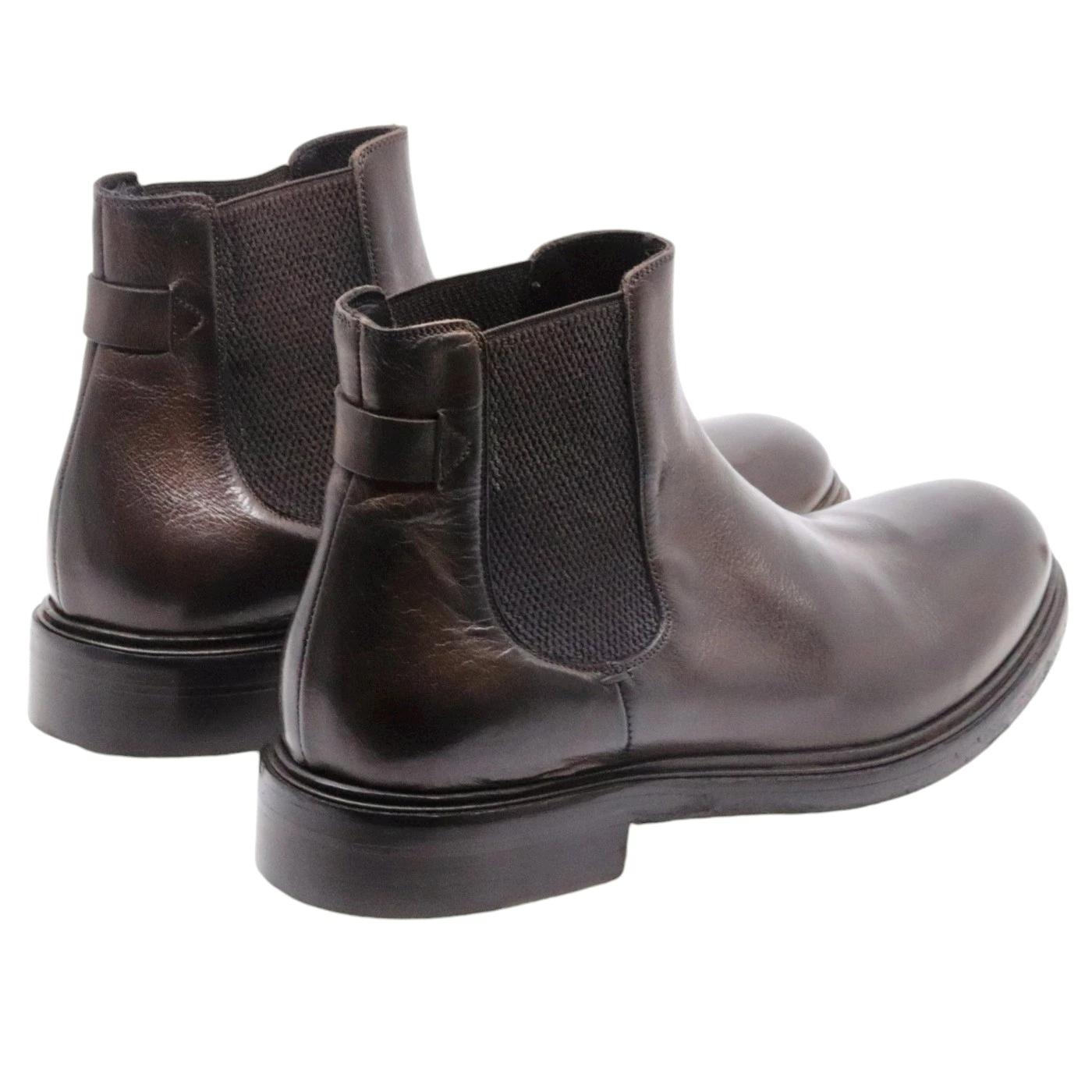 Chelsea Boot uomo Crispiniano 405 in pelle marrone 405-AW42BUFALTEAKDARK BROWN CRISPINIANO