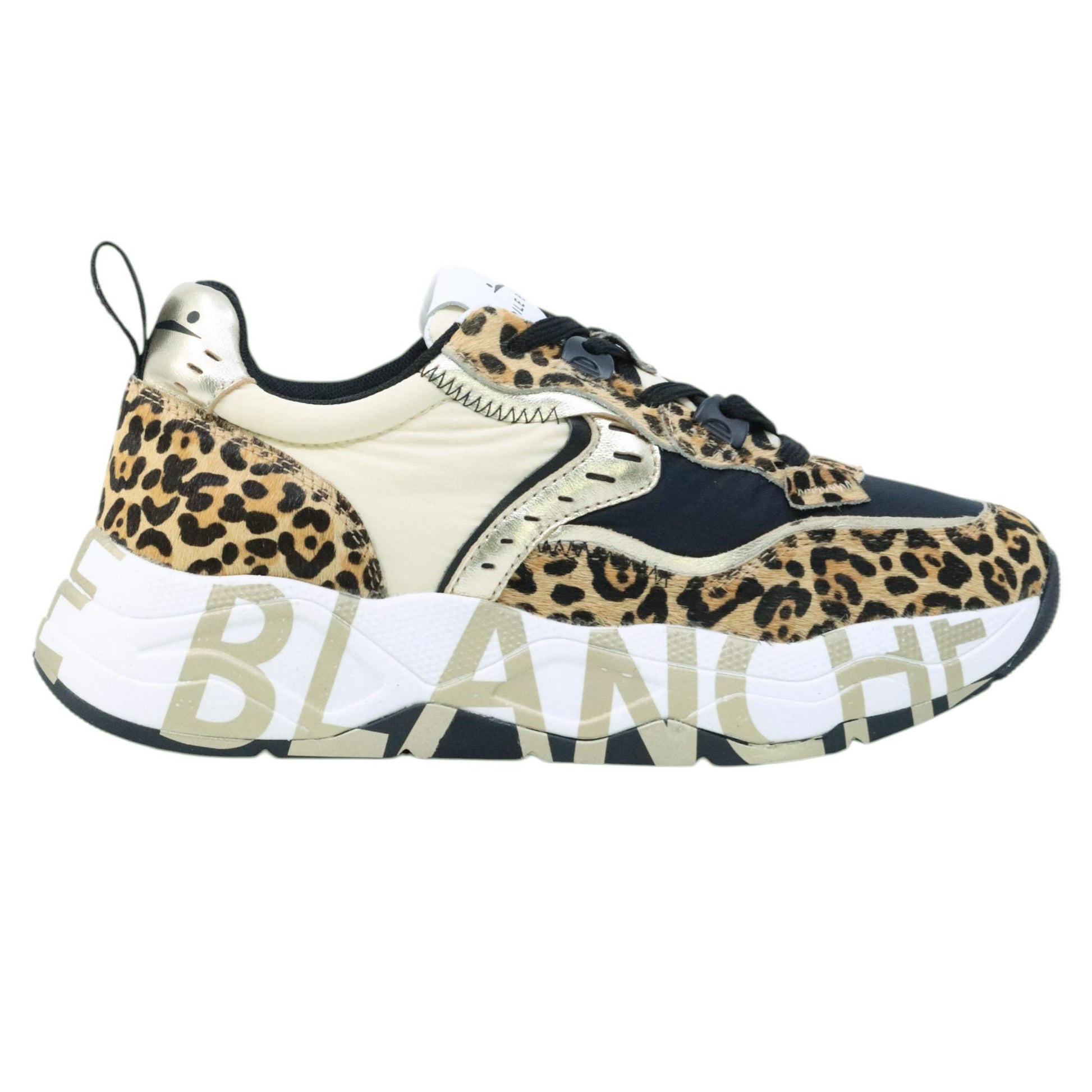 Voile Blanche Club 105 Sneaker donna in cavallino leopard 