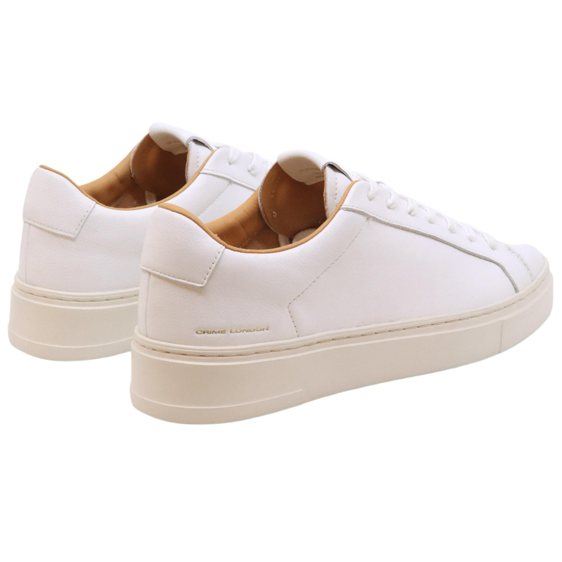 Crime London 15801 Extralight in pelle bianca e suola beige 