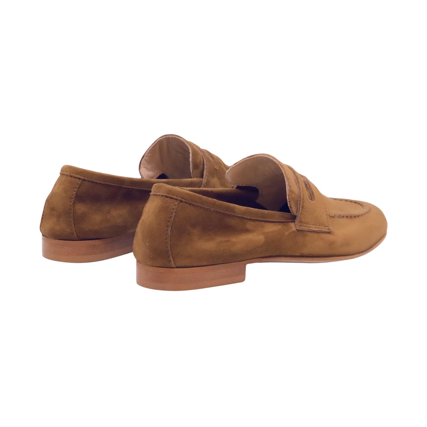 Jaffè 008 mocassino uomo in camoscio bronzo cuoio made in Italy elegante casual 