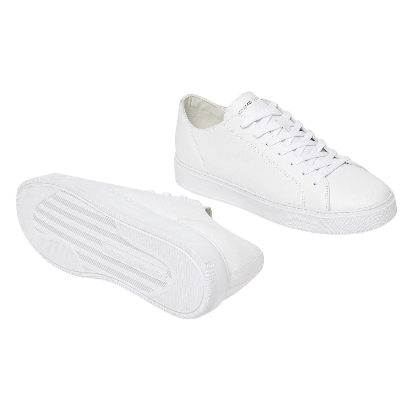 Sneaker uomo Crime London Raw Cut 17650 in morbida pelle sfoderata di colore bianco 