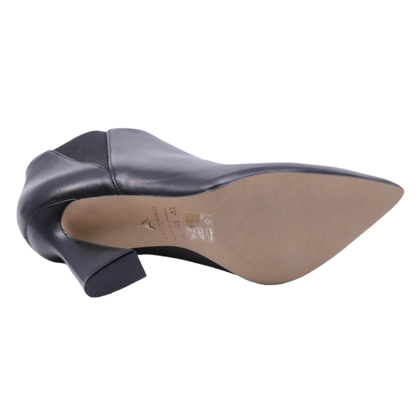 Tronchetto donna Carrano in elegante pelle di colore nero 