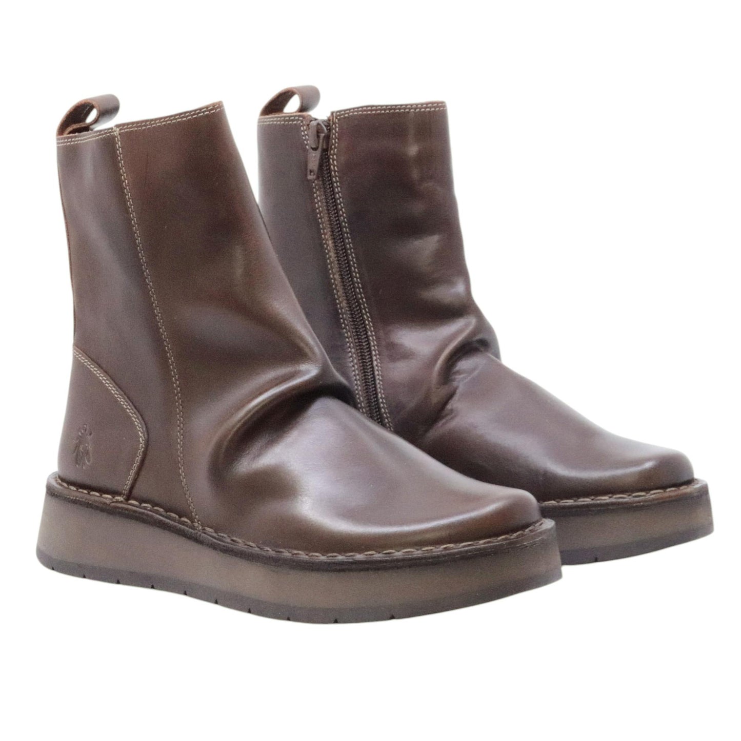 Fly London RENO053FLY stivaletto donna in pelle marrone 