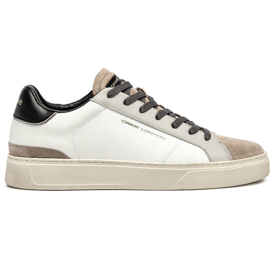 Crime London 11703 Blade sneaker uomo in pelle bianca 
