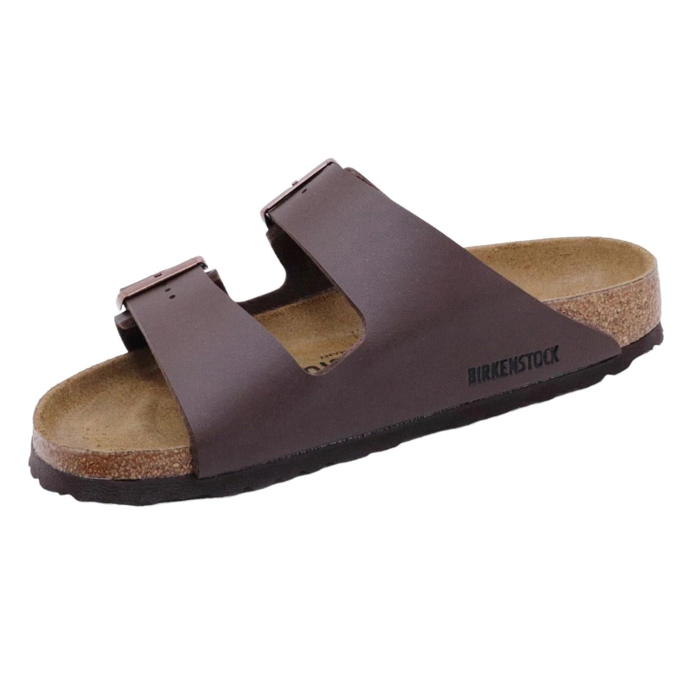 Birkenstock Arizona Birko-Flor sandalo doppia fascia Dark Brown calzata Narrow 