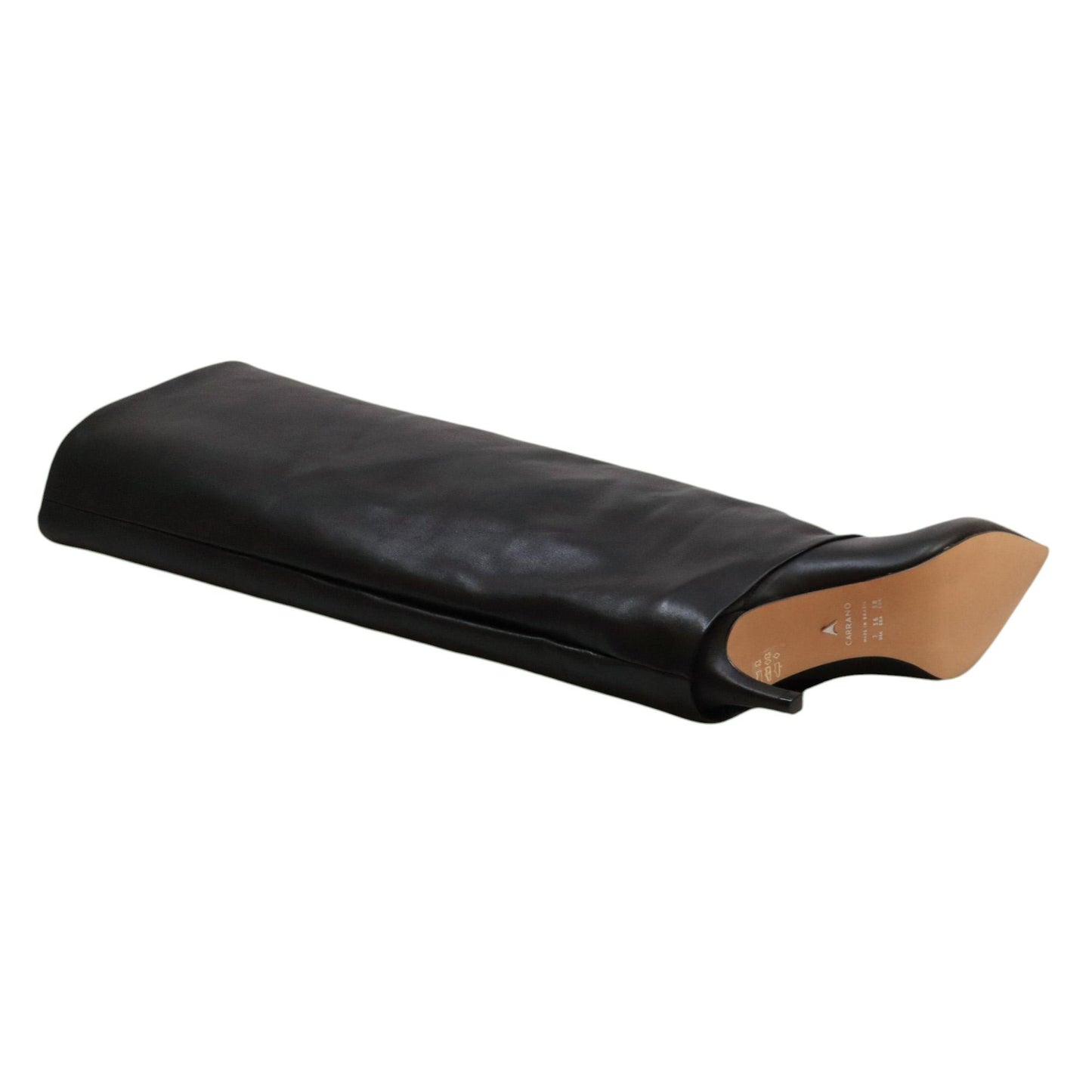 Carrano 853005 stivale donna pelle nero con ghetta 