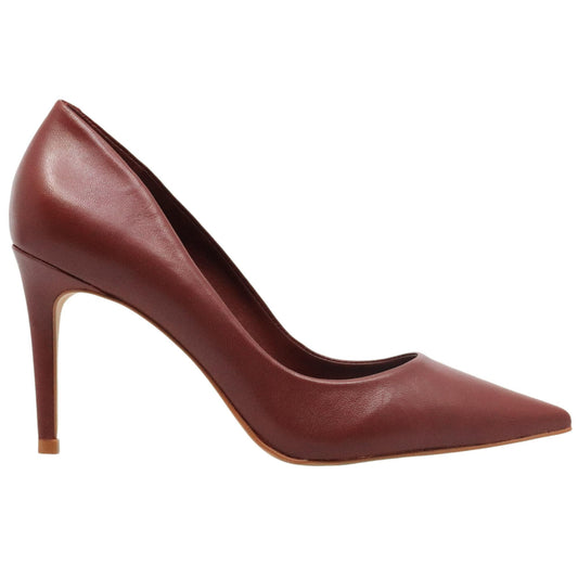 Décolleté donna Carrano 195009 in pelle rosso scuro 