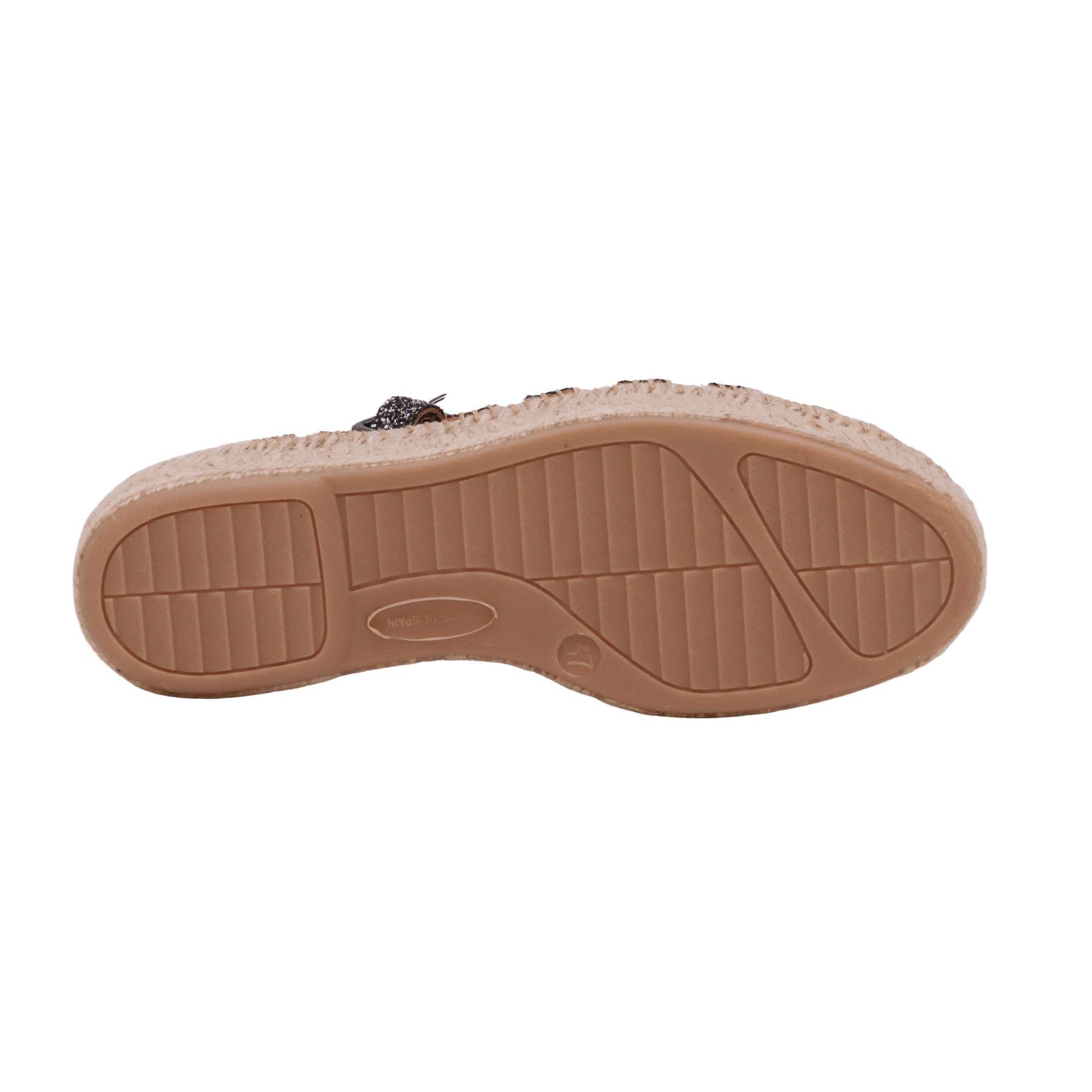 Lagoa Julia sandalo donna in glitter piombo con suola in corda Made in Spain 