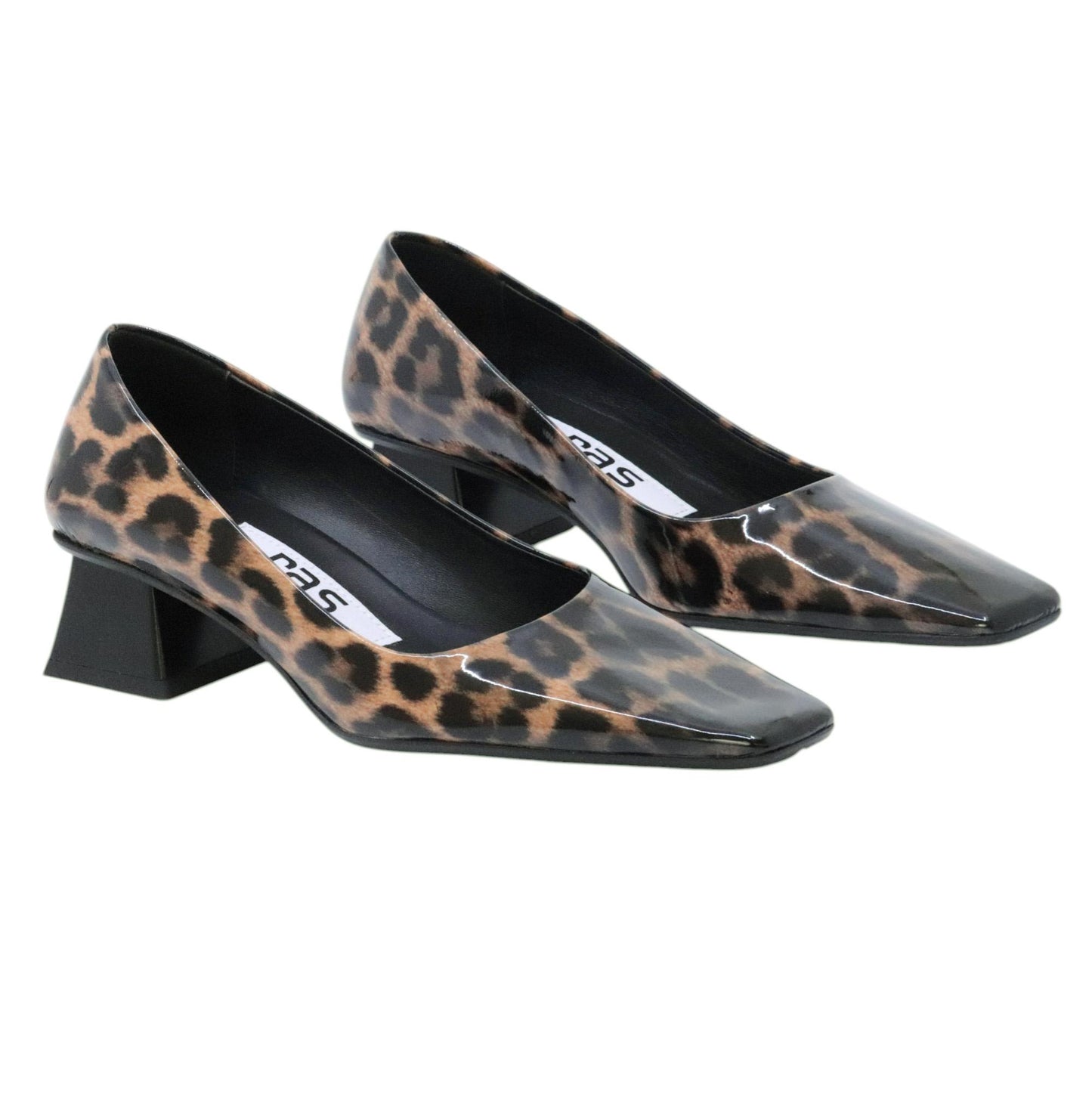 Ras 8279 decolleté donna in pelle stampa maculata 