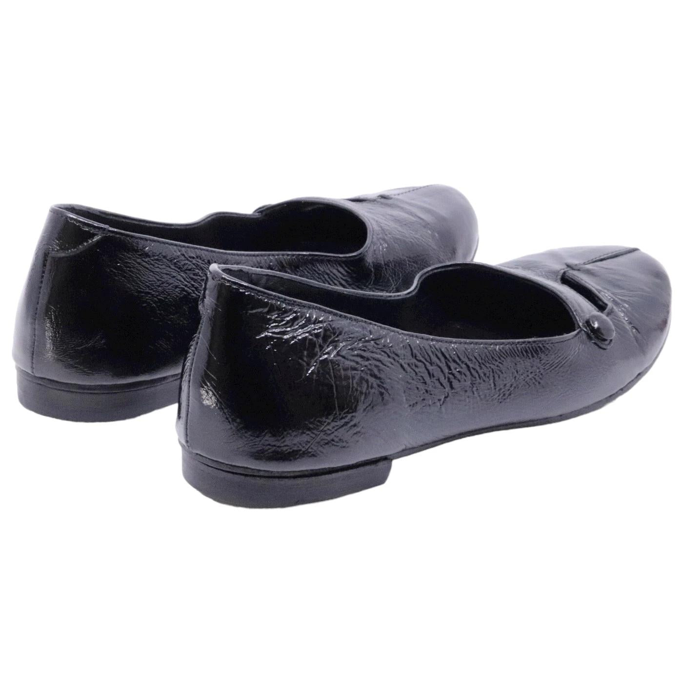 Ballerina donna Kudetà 414500 in pelle nera in vernice 