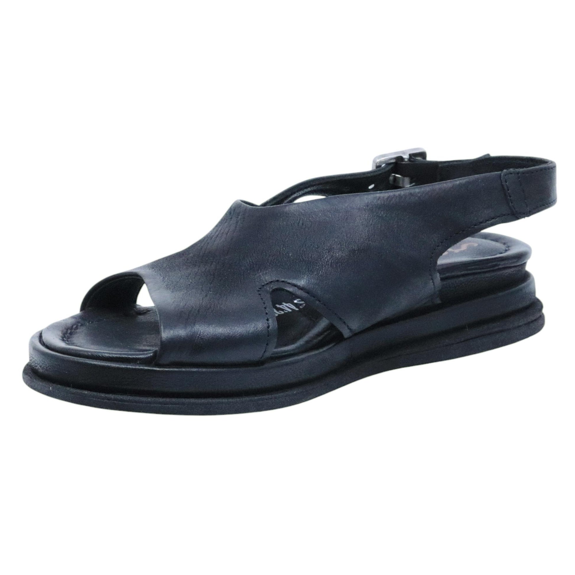 Sandalo donna AS98 B60018 in pelle nera 