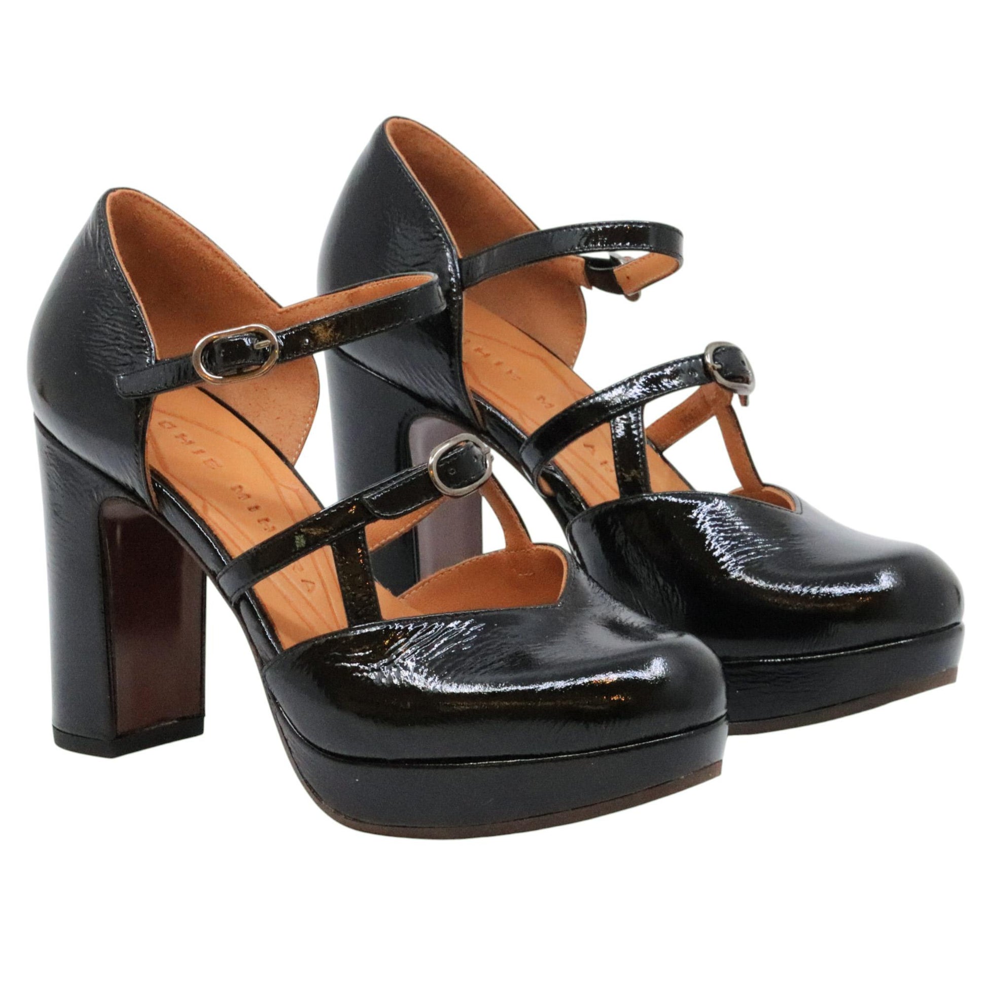 Decolletè Chie Mihara Cadala in pelle lucida nera 