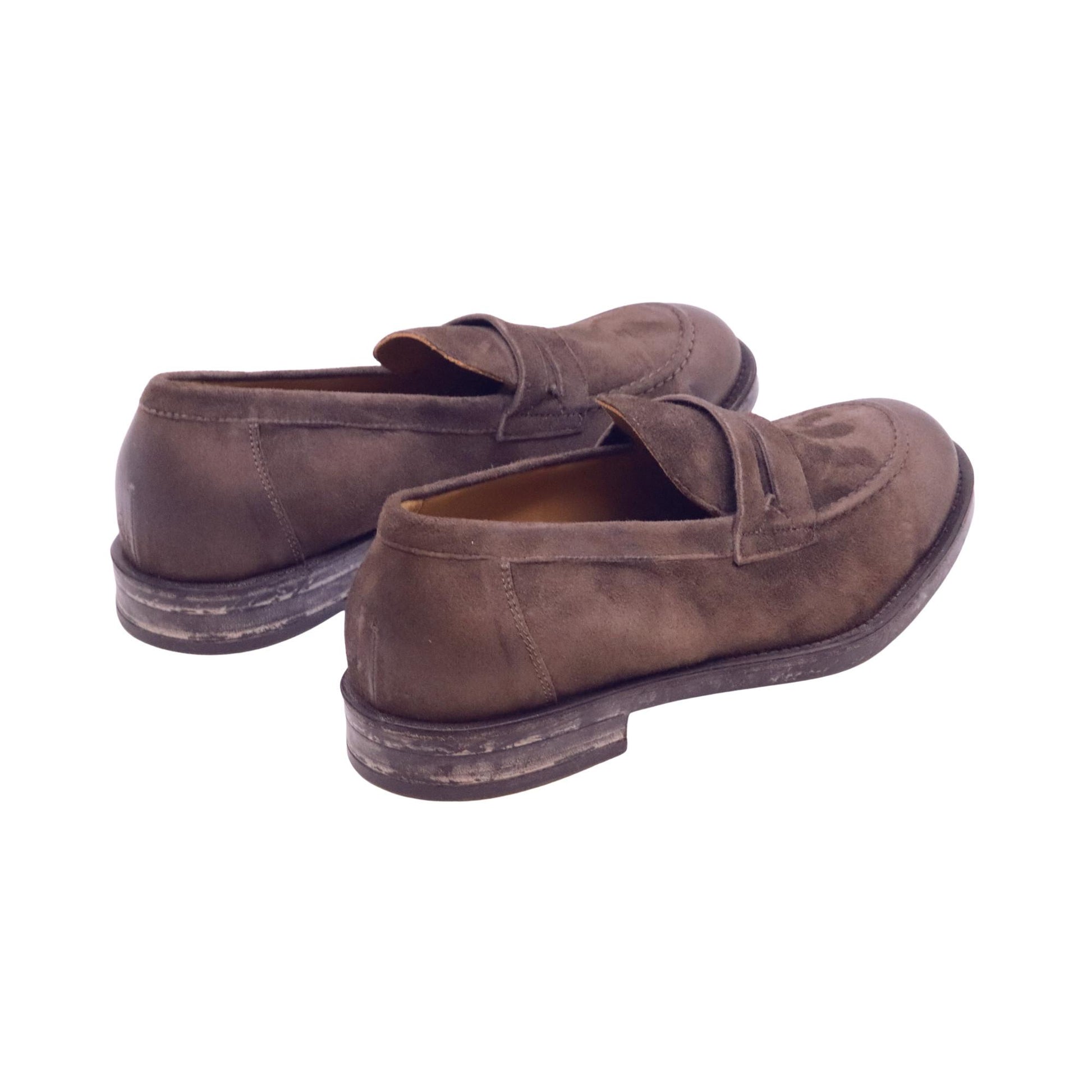 Moma 17510E mocassino uomo in camoscio marrone con fondo gomma Made in Italy 