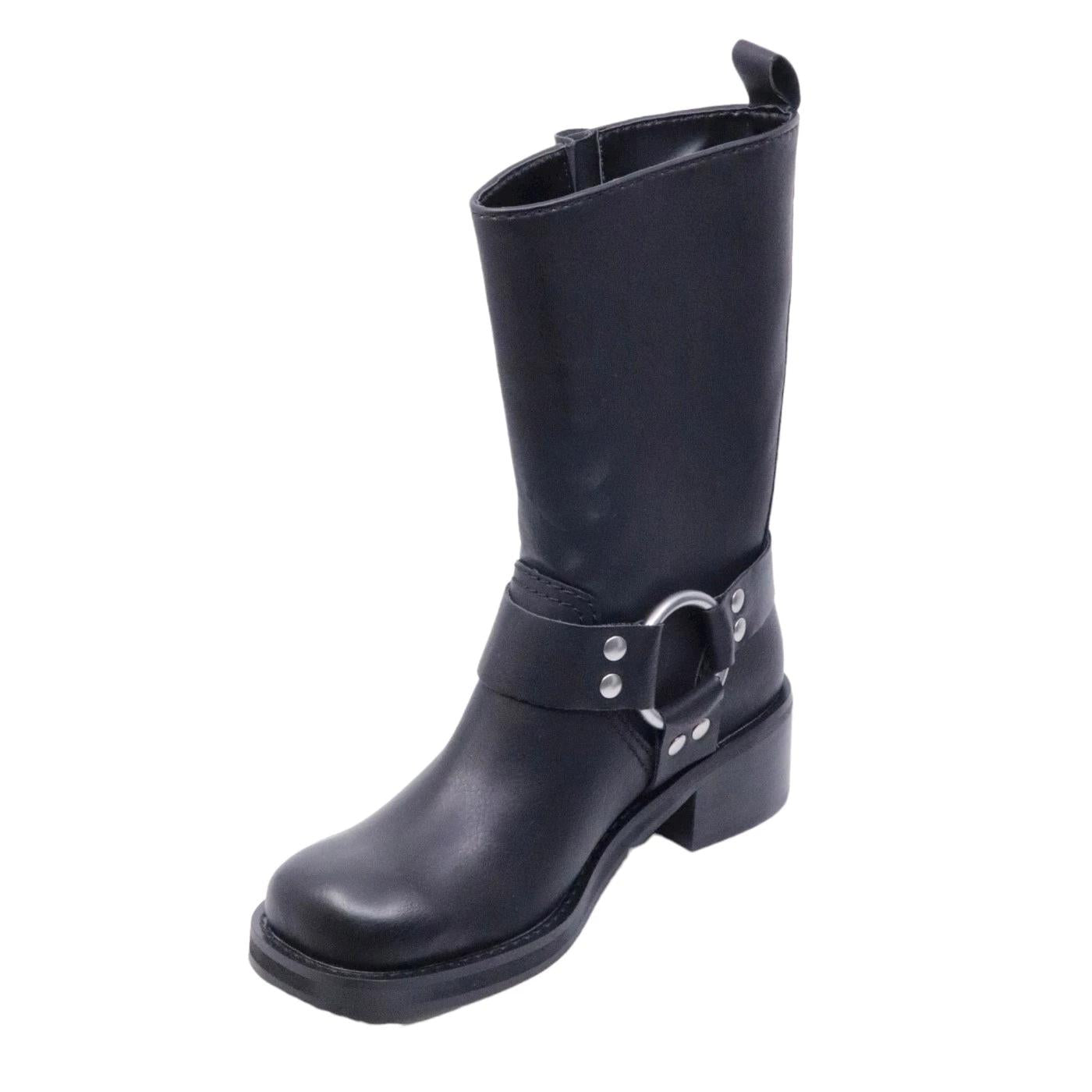 Steve Madden En-Route stivaletto donna in similpelle di coloe nero 