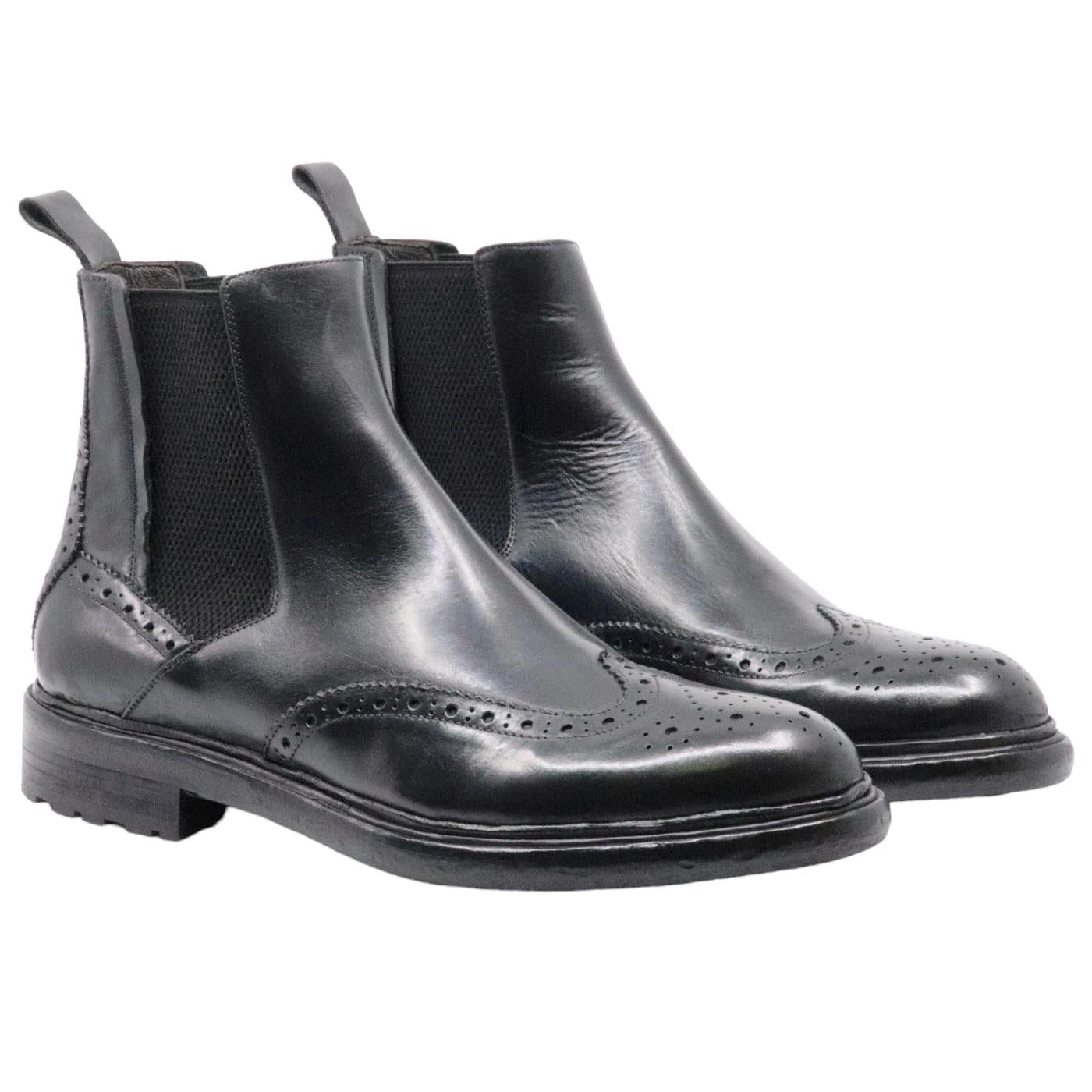 Chelsea Boot uomo Crispiniano 483 in pelle nera 