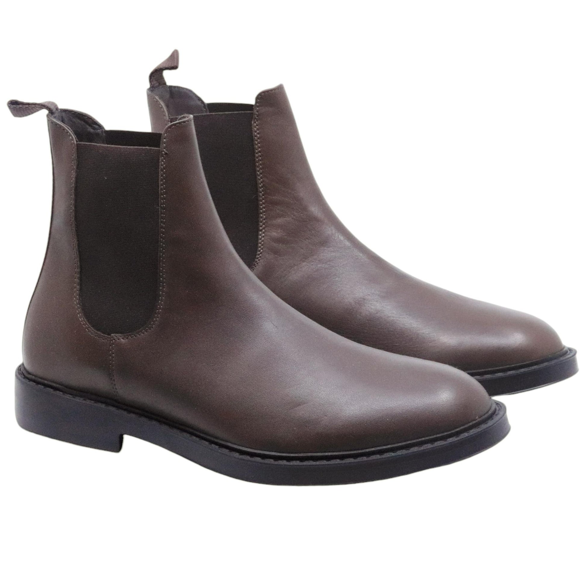 Antica Cuoieria stivaletto Chelsea Boot 22939 uomo in pelle marrone 