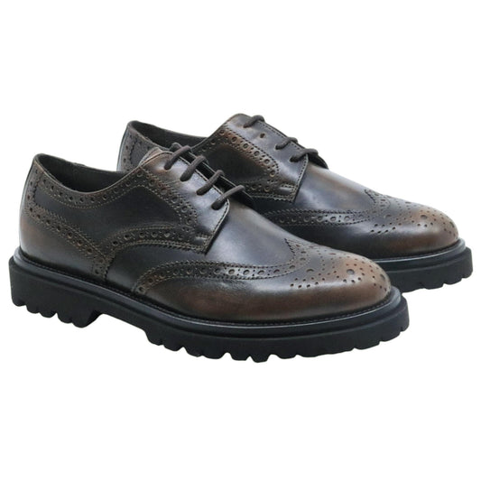 Scarpa Derby Antica Cuoieria 22755 in pelle nera 