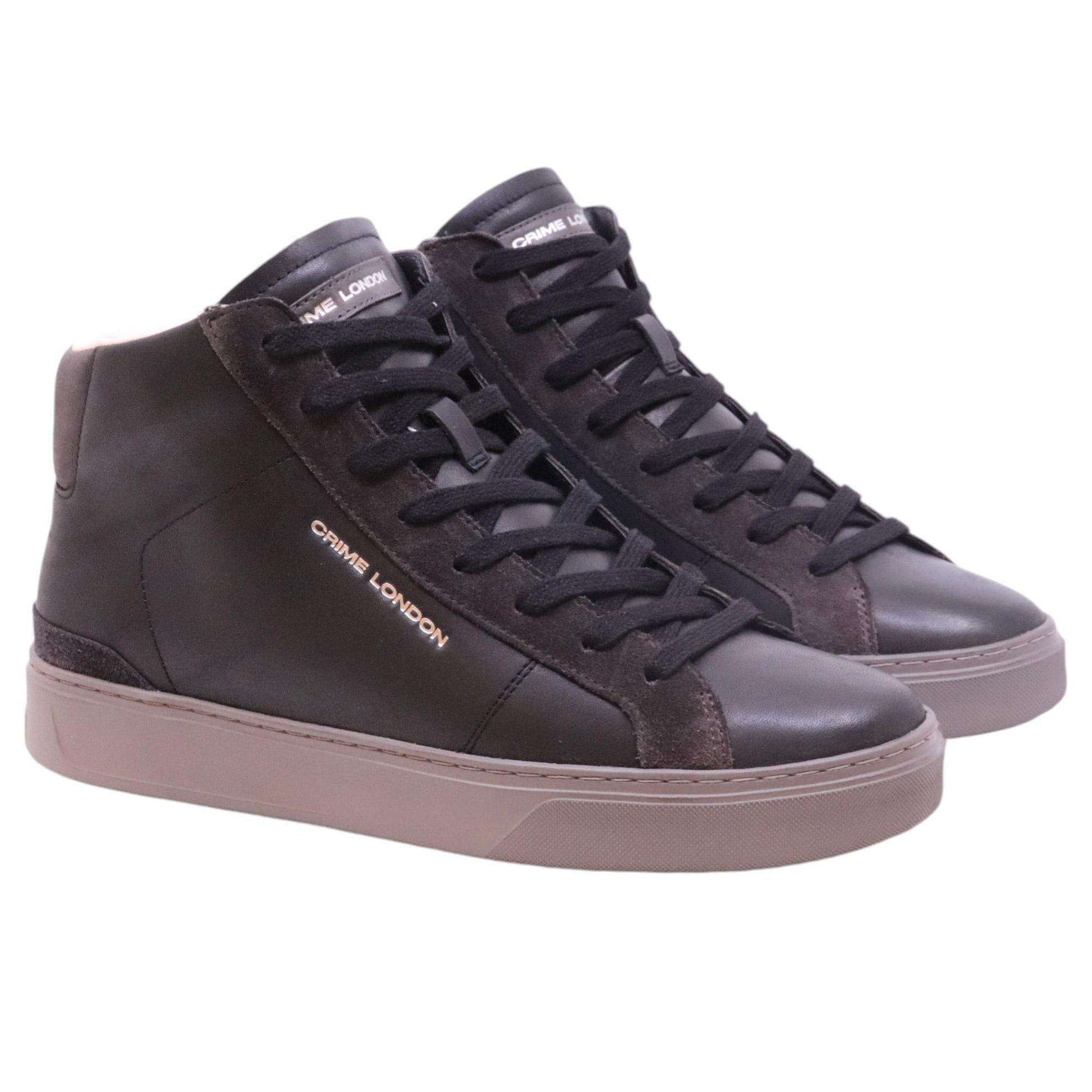 Crime London 15731 Blade High in pelle nera 