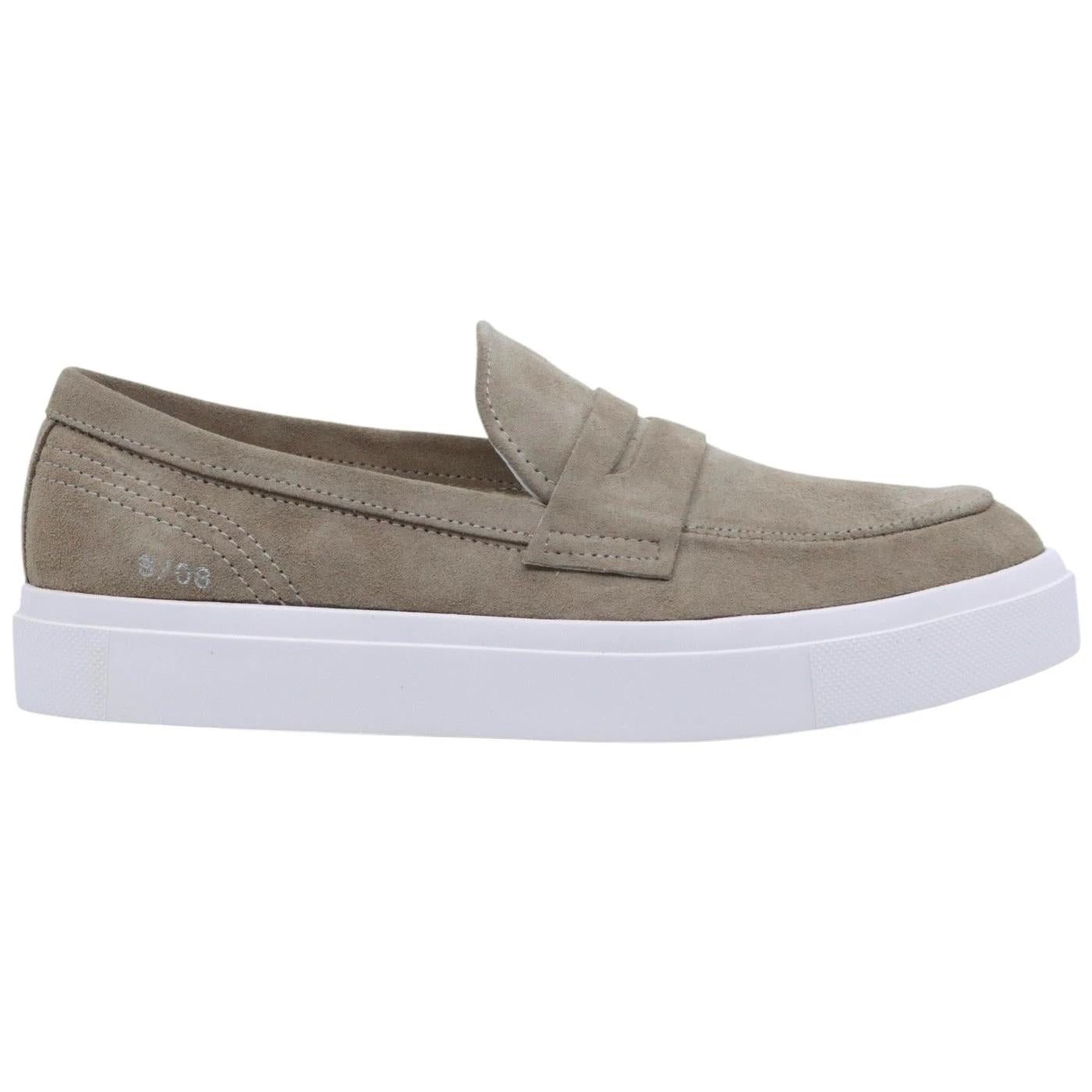 Mocassino slip on uomo Panchic S08 in camoscio vintage khaki 