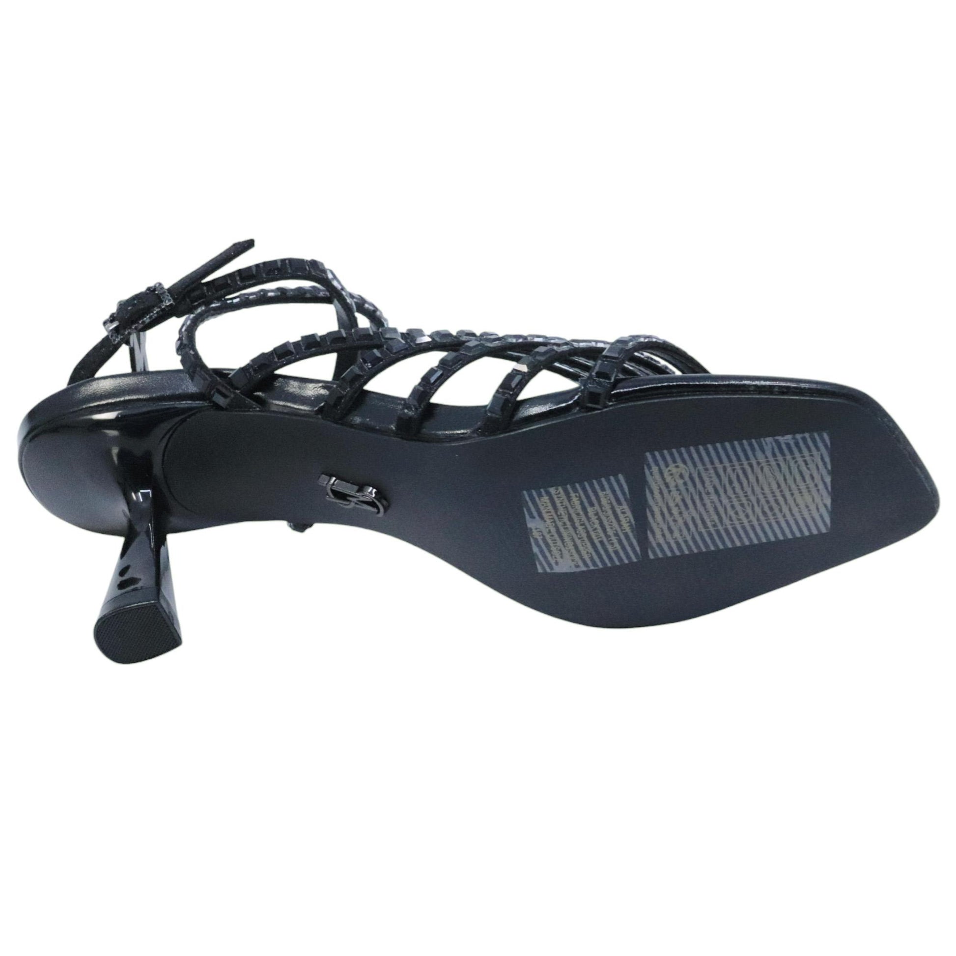 Sandalo con tacco Steve Madden Alarah in strass neri 