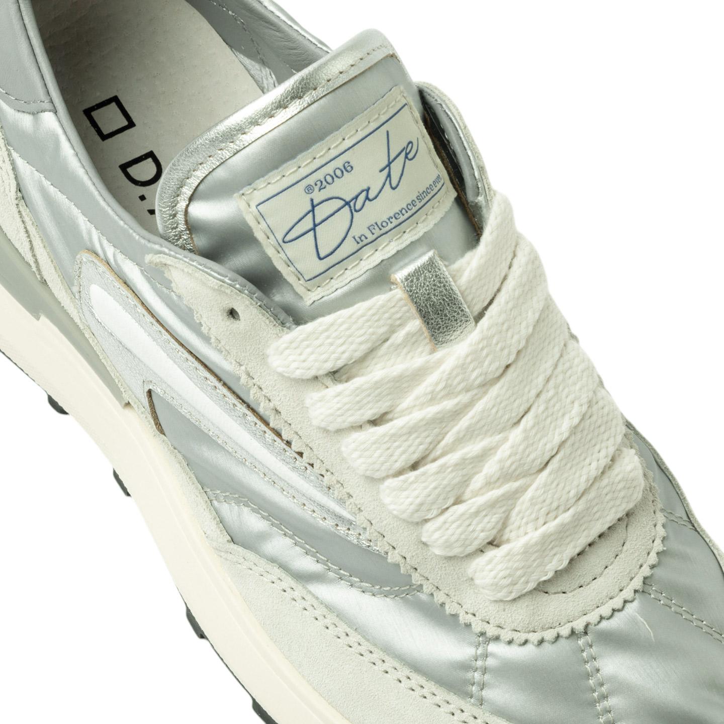 DATE Athleta Nylon Silver AT NY SL sneaker donna in nylon argento 